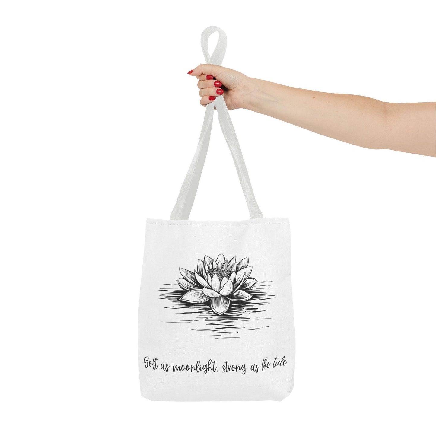 Lotus Inspiring Tote Bag - Eco-Friendly, Motivational Gift, Beach Essentials, Reusable Grocery Bag, Yoga & Meditation