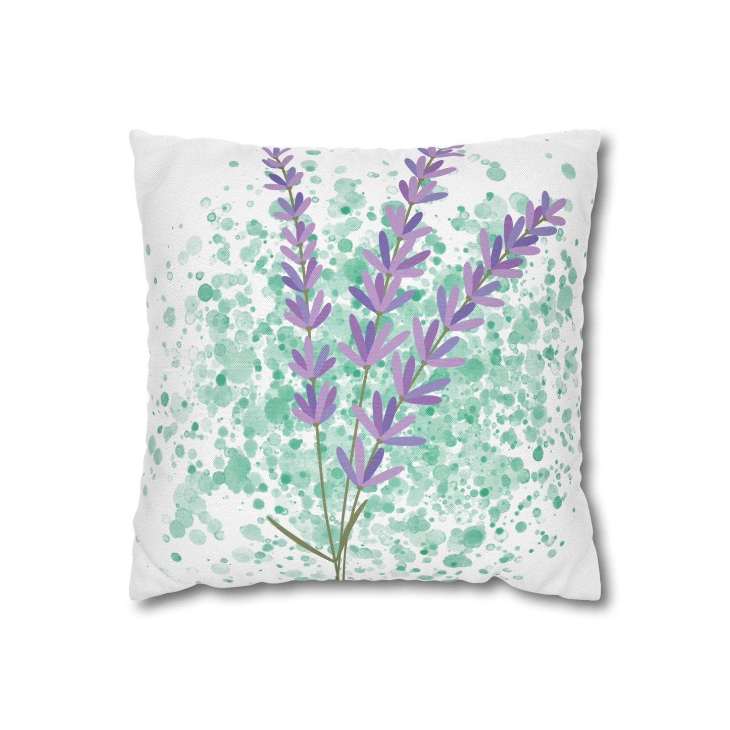 Lavender Floral Throw Pillow, Cozy Home Decor, Gift for Her, Bedroom Accent, Spring Decor, Eco-Friendly Pillowcase