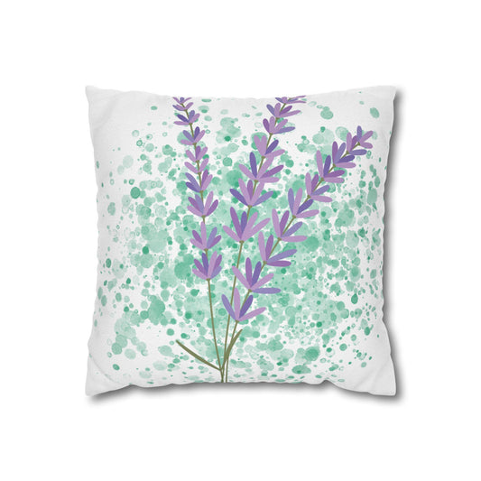 Lavender Floral Throw Pillow, Cozy Home Decor, Gift for Her, Bedroom Accent, Spring Decor, Eco-Friendly Pillowcase