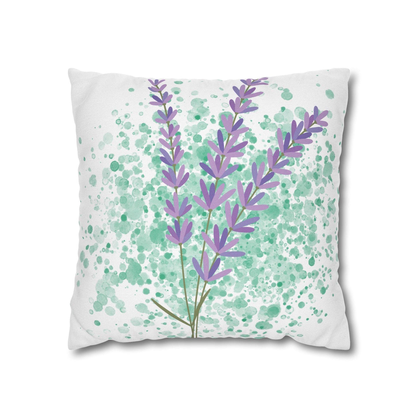 Lavender Floral Throw Pillow, Cozy Home Decor, Gift for Her, Bedroom Accent, Spring Decor, Eco-Friendly Pillowcase
