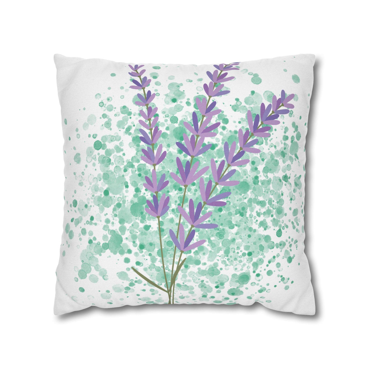 Lavender Floral Throw Pillow, Cozy Home Decor, Gift for Her, Bedroom Accent, Spring Decor, Eco-Friendly Pillowcase