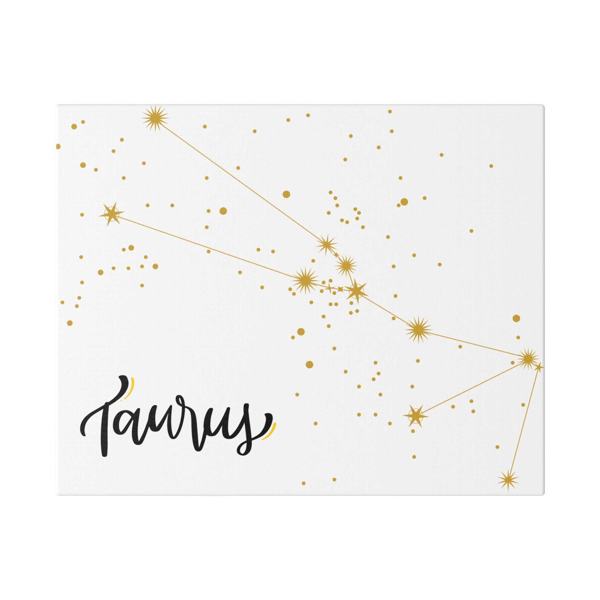 Taurus Star Sign Stretched Canvas Art, Zodiac Wall Decor, Astrology Gift, Constellation Print, Taurus Decor, Personalized Gift