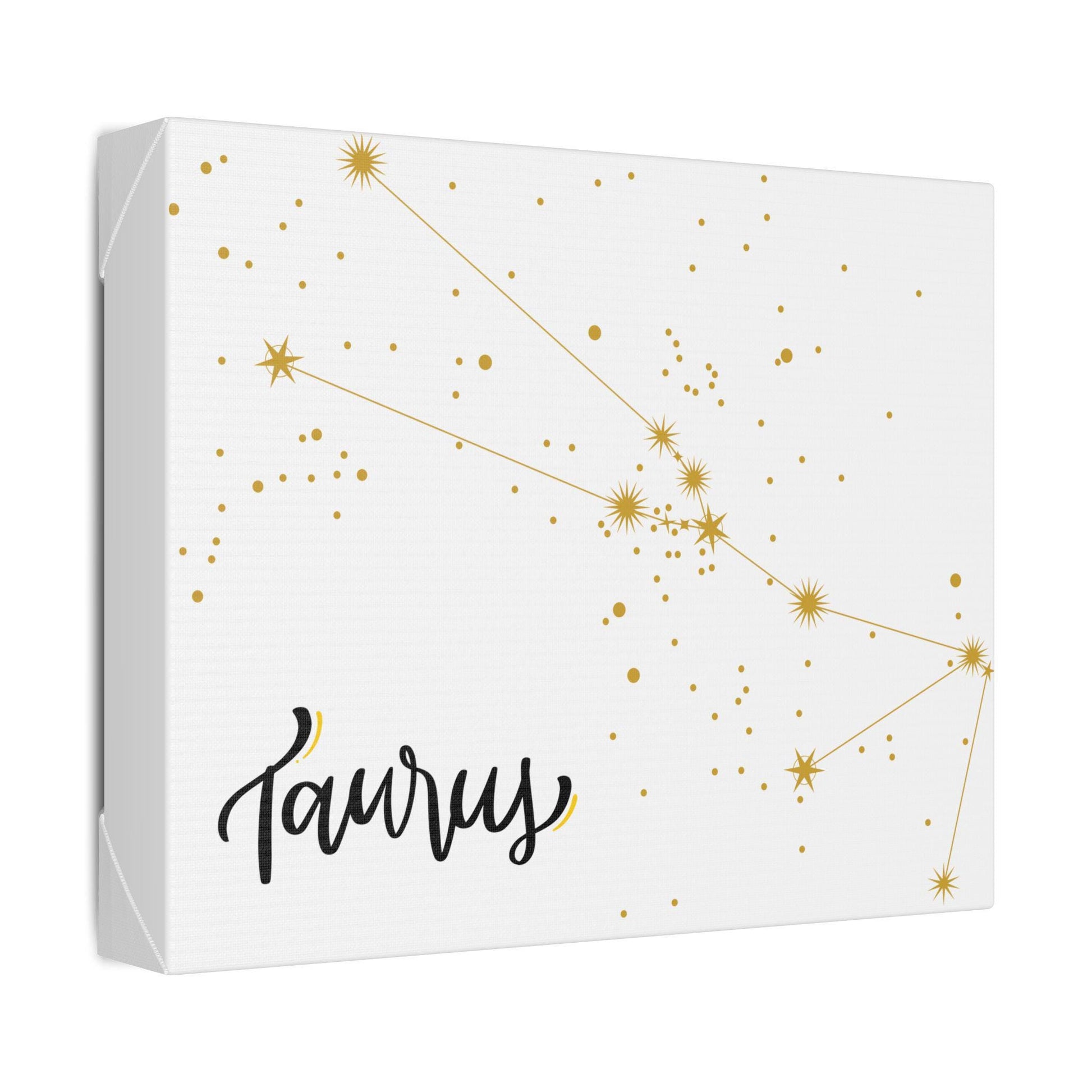 Taurus Star Sign Stretched Canvas Art, Zodiac Wall Decor, Astrology Gift, Constellation Print, Taurus Decor, Personalized Gift