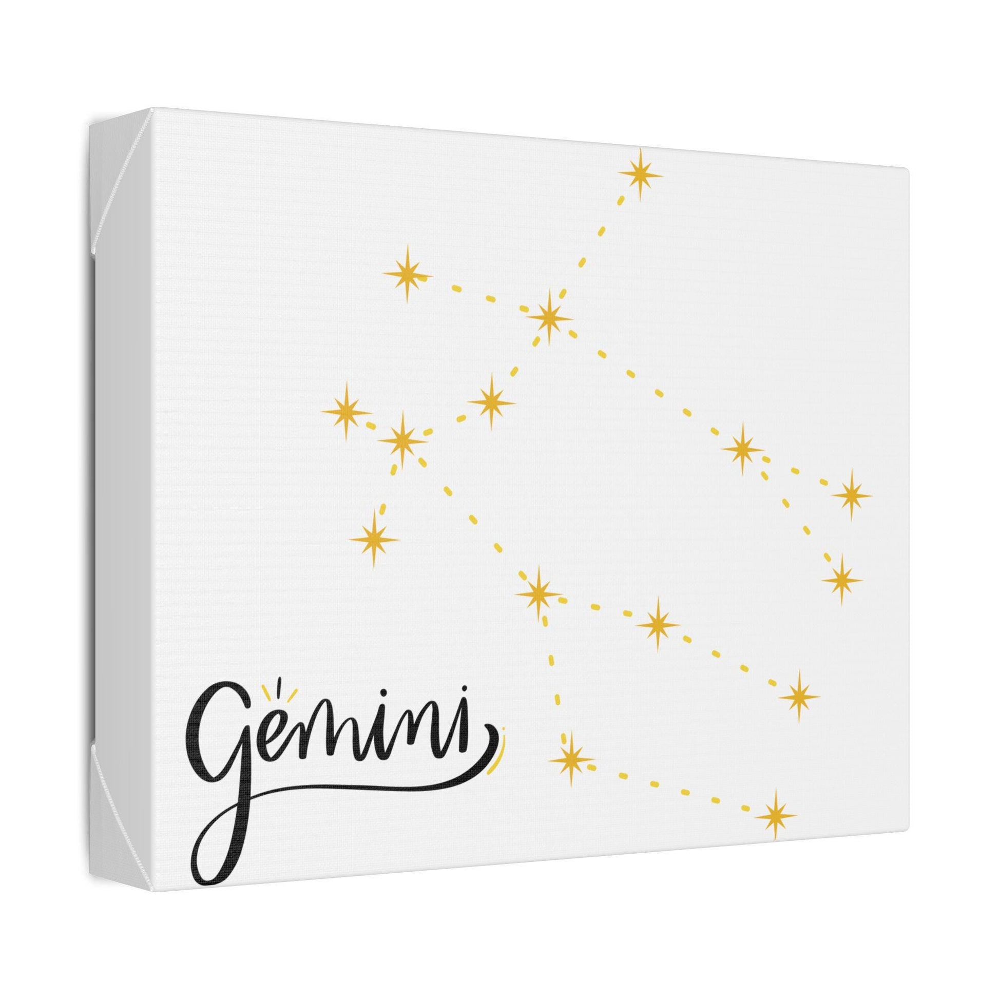 Gemini Zodiac Canvas Art, Modern Astrology Decor, Star Sign Wall Art, Gemini Gift, Celestial Home Decor, Astrological Artwork