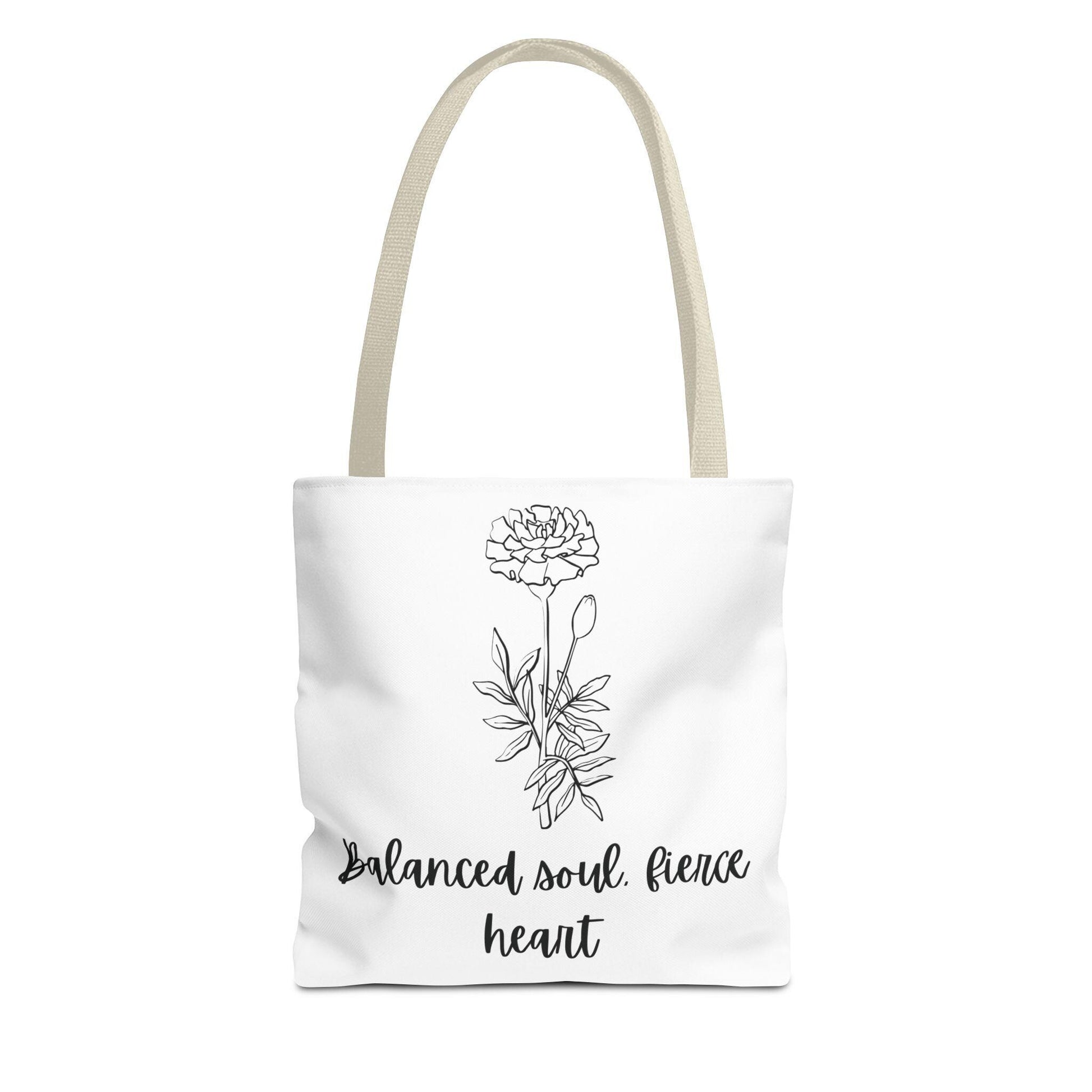 Marigold Floral Tote Bag, Gift for Women, October Birthday,Nature Lover, Eco-Friendly Bag, Casual Everyday Use, Mothers Day Gift