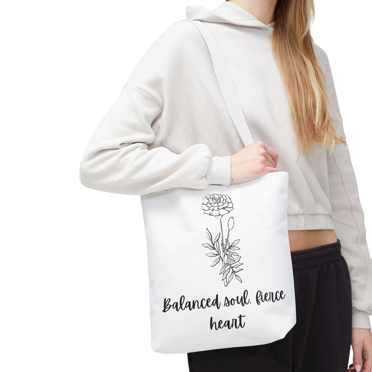 Marigold Floral Tote Bag, Gift for Women, October Birthday,Nature Lover, Eco-Friendly Bag, Casual Everyday Use, Mothers Day Gift