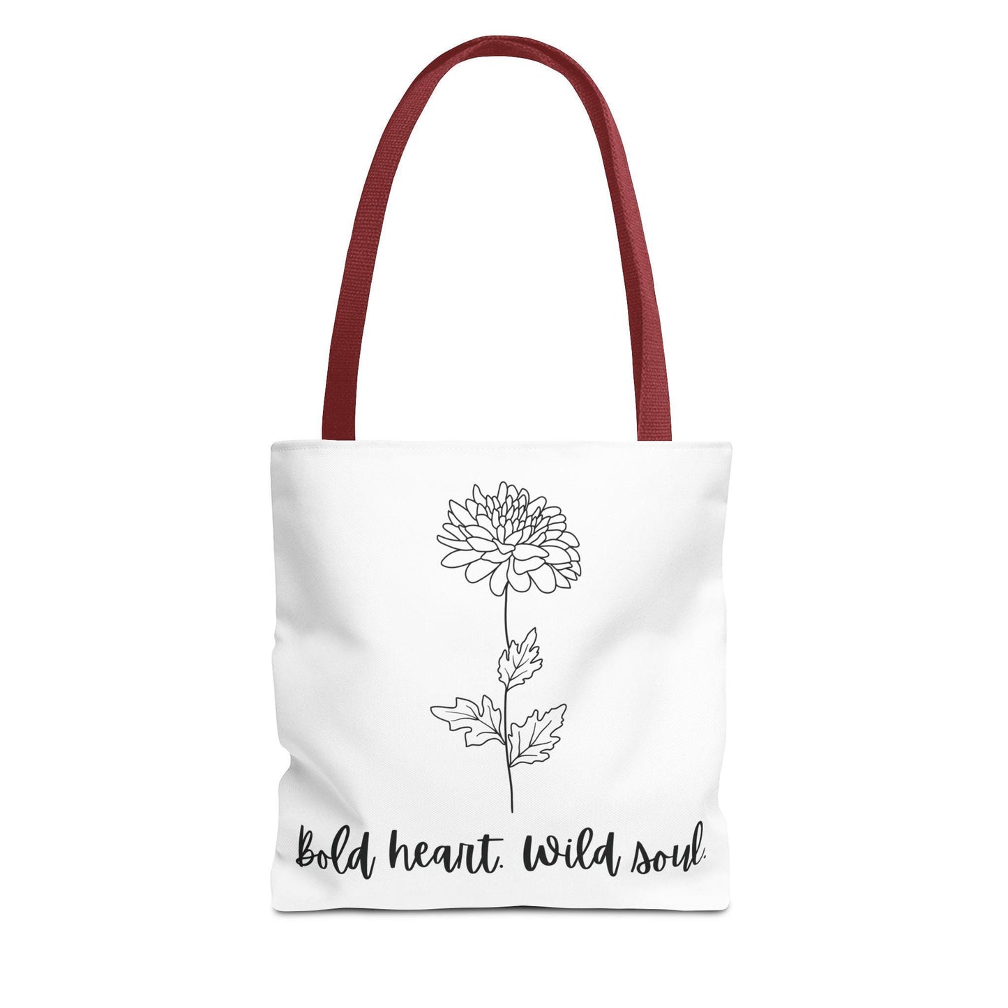 Bold Heart Wild Soul Tote Bag, Floral Tote, Inspirational Shopper, Eco-Friendly Bag, Gift for Her, Everyday Use