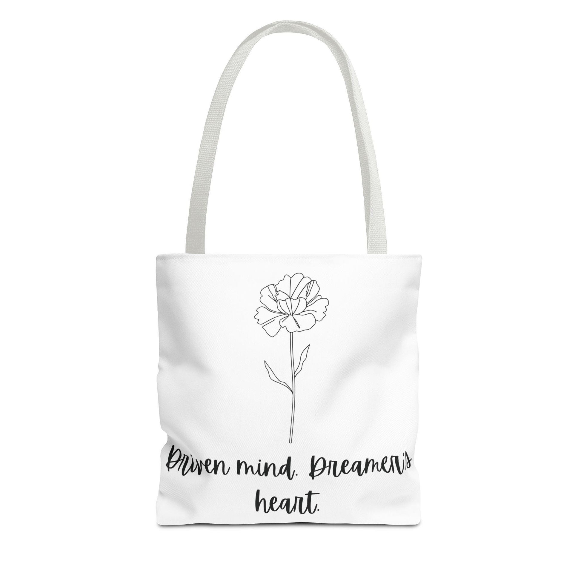 January Birth Flower Gift Floral Motivational Tote Bag, Inspirational Gift, Carnation Beach Bag, Eco-Friendly Tote Gift for Her