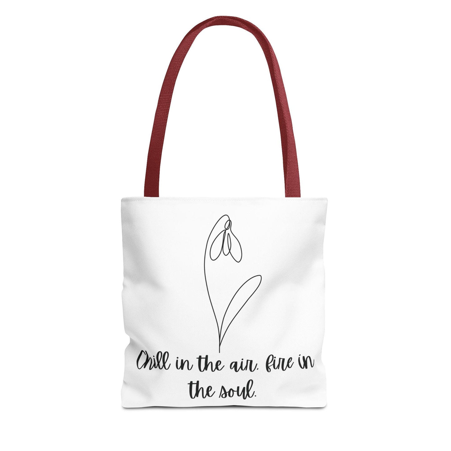 January Birth Flower Tote Bag Snowdrop Design Bith Month Floral Gift Winter Tote Minimalist Botanical Bag Gift for Her