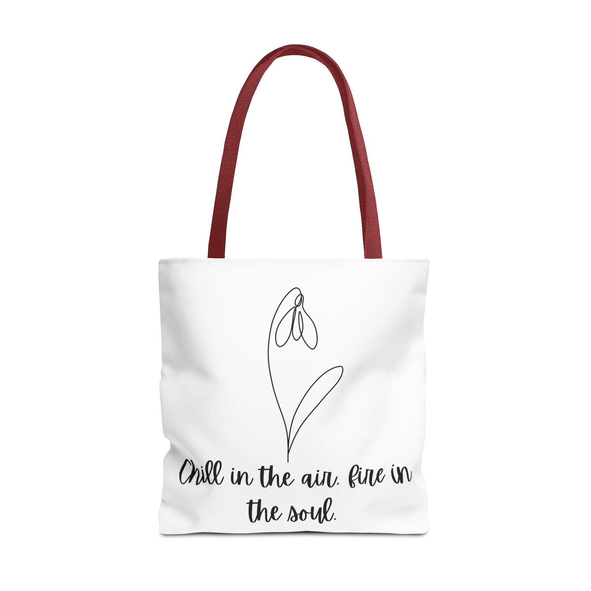 January Birth Flower Tote Bag Snowdrop Design Bith Month Floral Gift Winter Tote Minimalist Botanical Bag Gift for Her