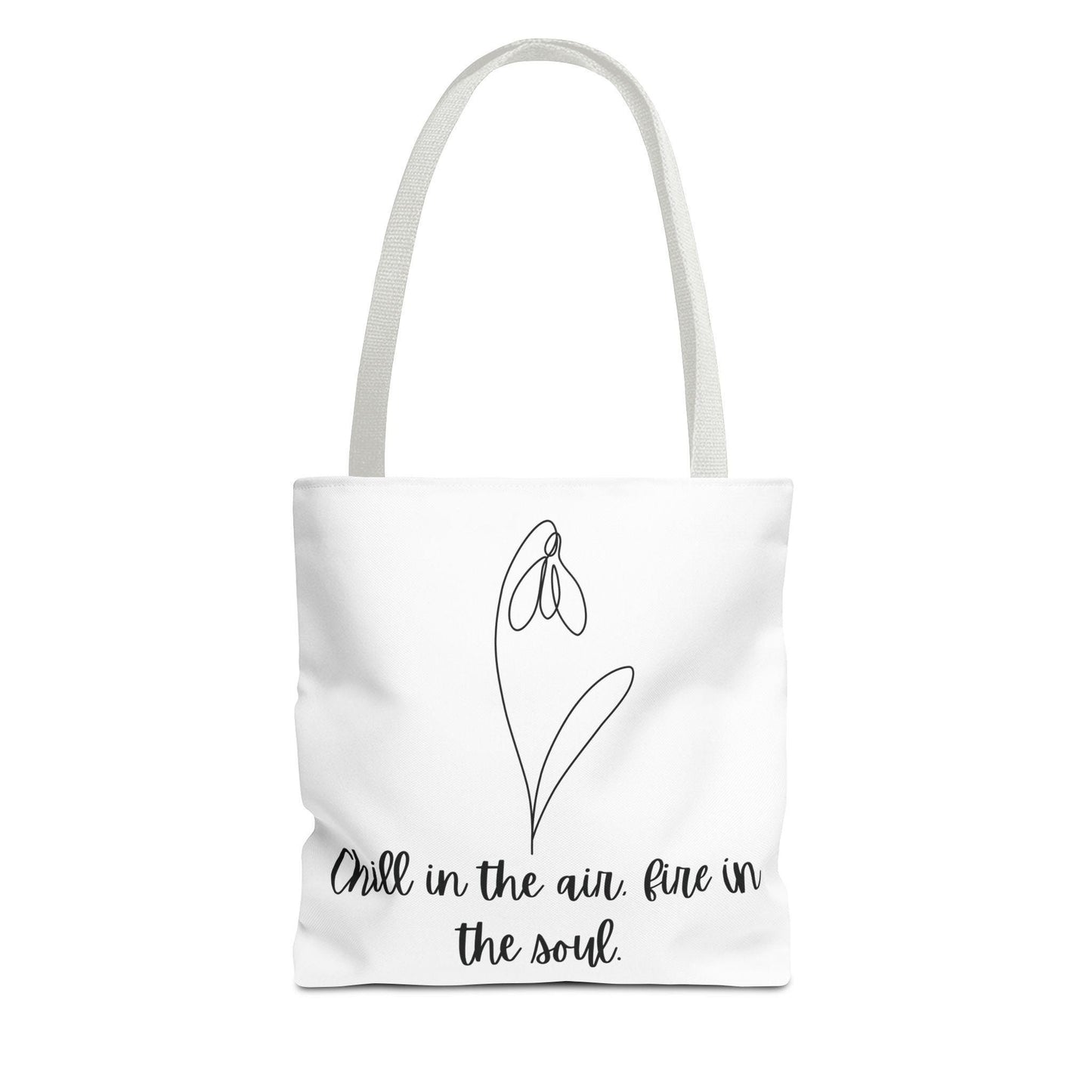 January Birth Flower Tote Bag Snowdrop Design Bith Month Floral Gift Winter Tote Minimalist Botanical Bag Gift for Her