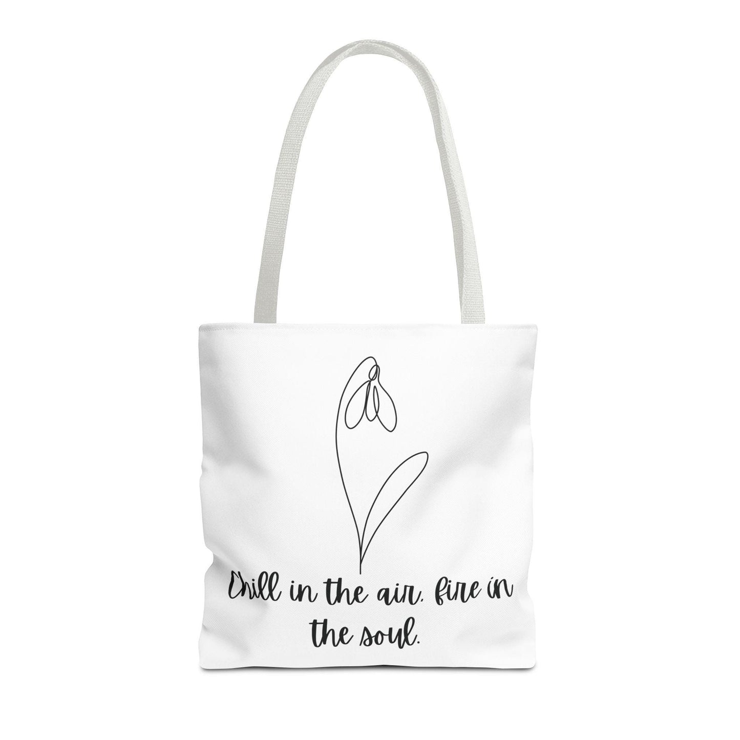 January Birth Flower Tote Bag Snowdrop Design Bith Month Floral Gift Winter Tote Minimalist Botanical Bag Gift for Her