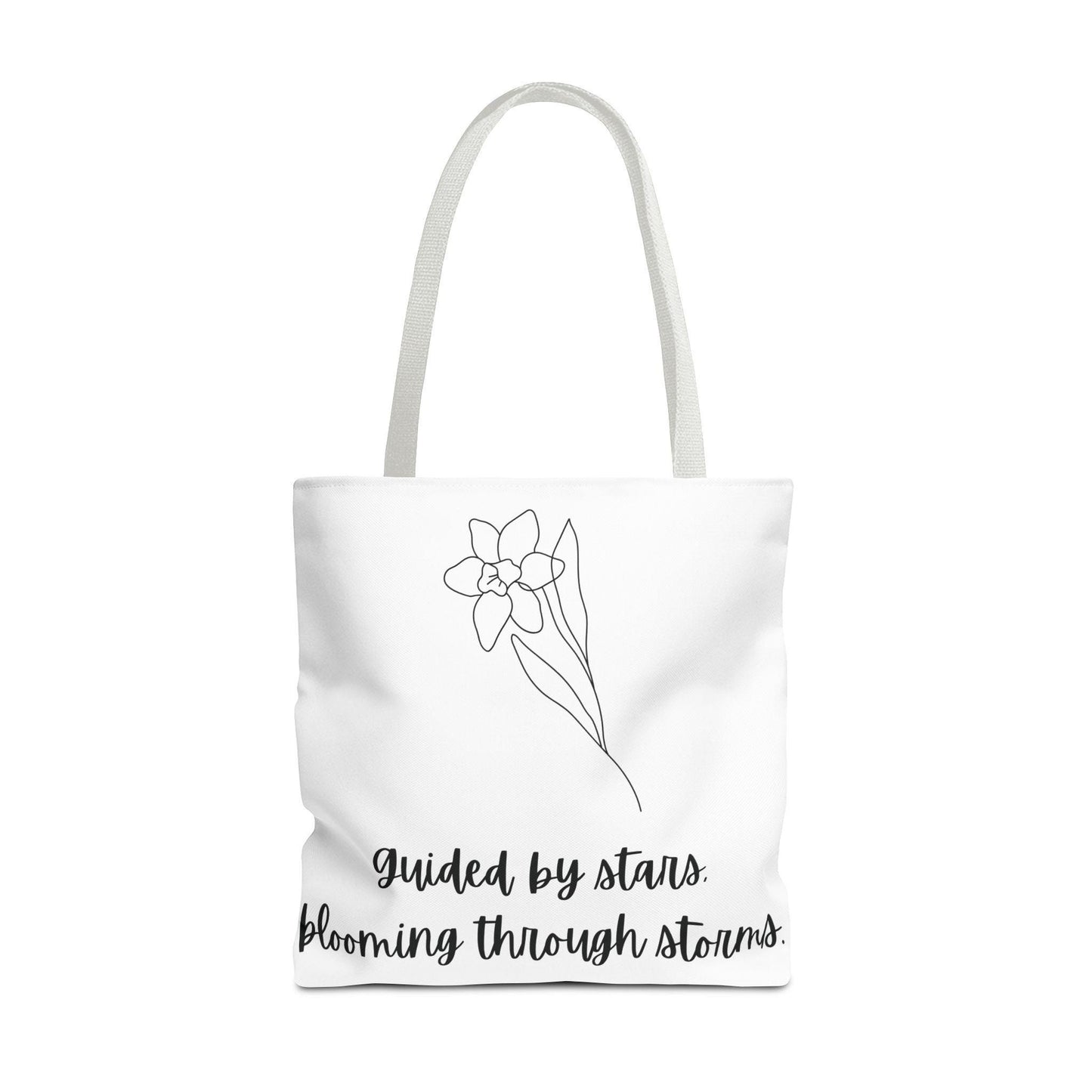 March Birth flower Tote Bag, Floral Tote, Reusable Shopping Bag, Botanical Tote, Birthday Gift Tote, Spring Tote Bag