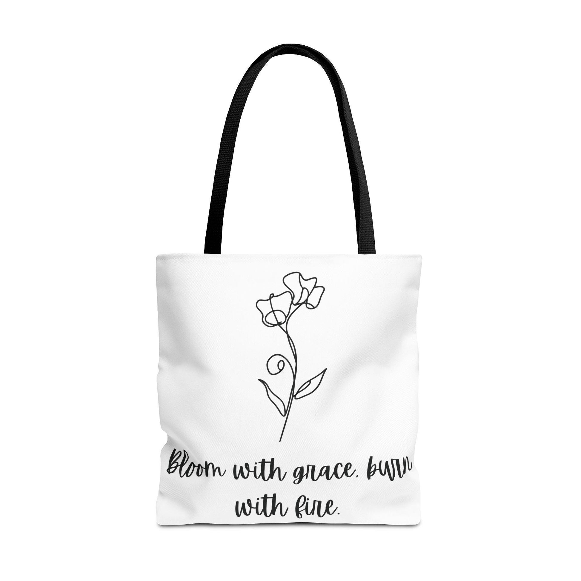 Sweetpea Birth Flower Tote Bag - Floral Spring Shoulder Bag, Gift for April Birthdays, Botanical Market Tote, Eco-Friendly Grocery Bag,