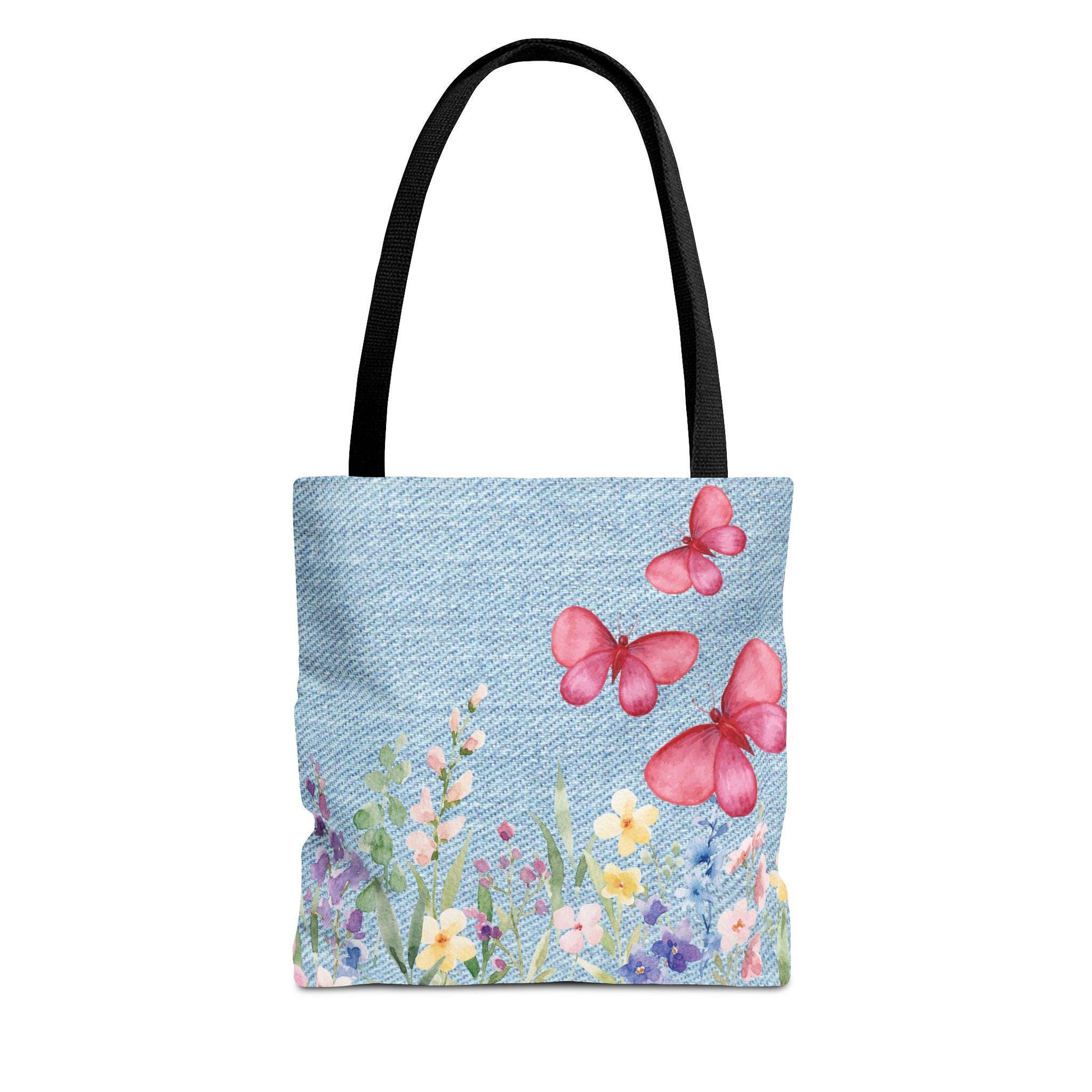 Butterfly Garden Tote Bag | Floral Carry-All for Spring Adventures, Eco-Friendly Shopping, Teacher Gift, Beach Bag, Everyday Essentials