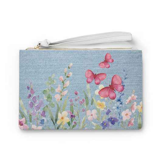 Floral Butterfly Clutch Bag - Boho Chic Design, Perfect Gift for Spring Weddings, Date Nights, Travel, Festivals