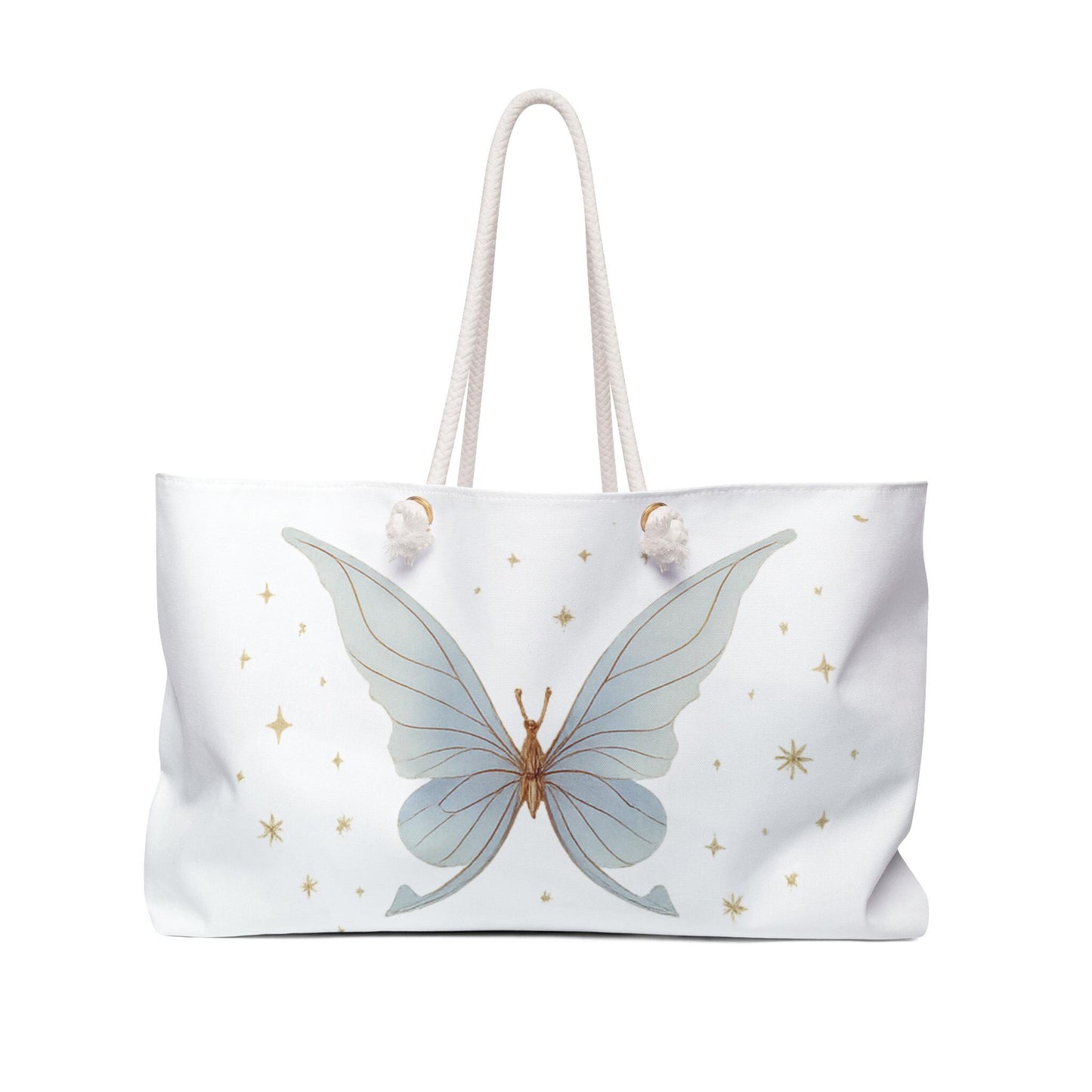Blue Butterfly Tote Bag Elegant Blue Butterfly Weekender Travel Bag Gifts for Her Happy Mother's Day