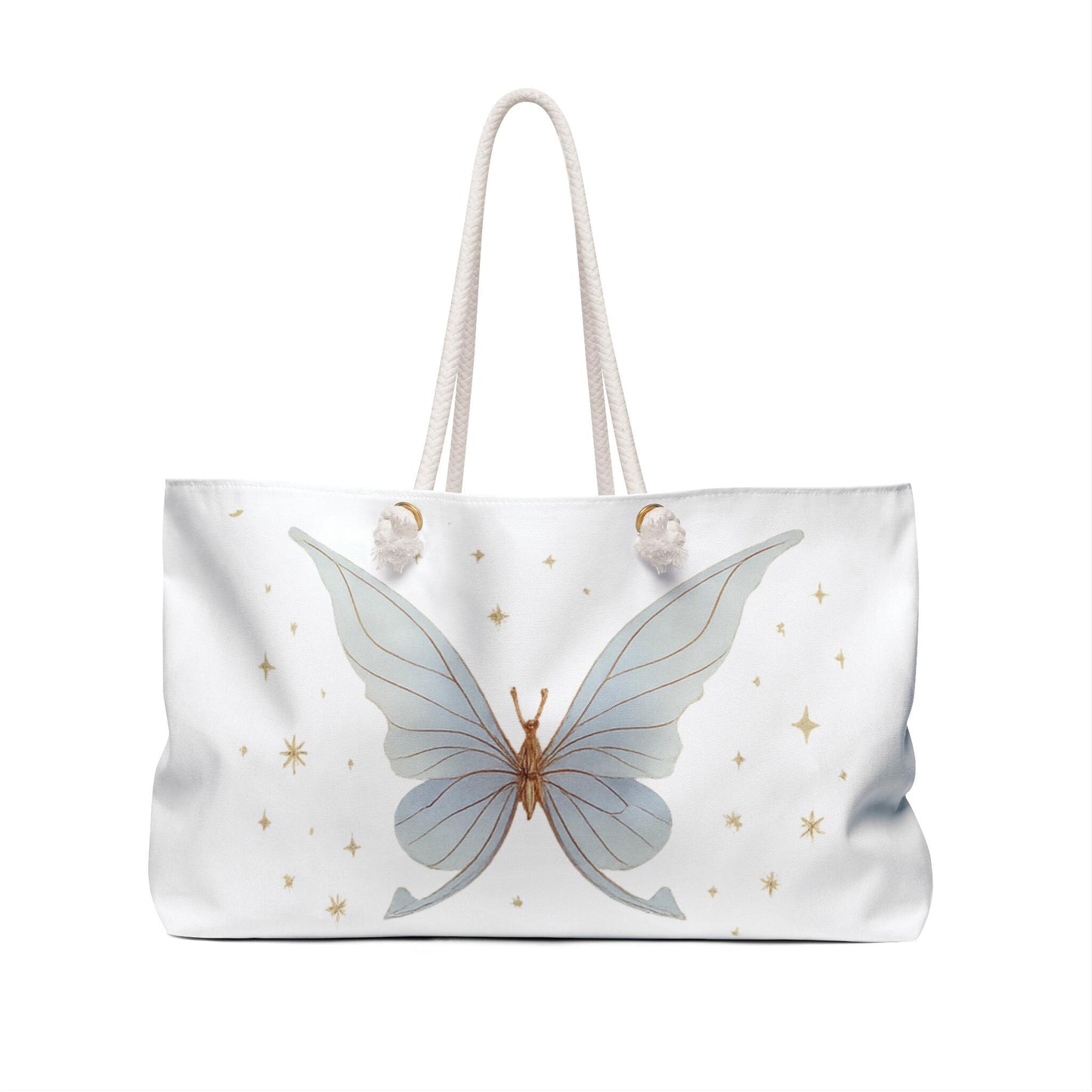 Blue Butterfly Tote Bag Elegant Blue Butterfly Weekender Travel Bag Gifts for Her Happy Mother's Day