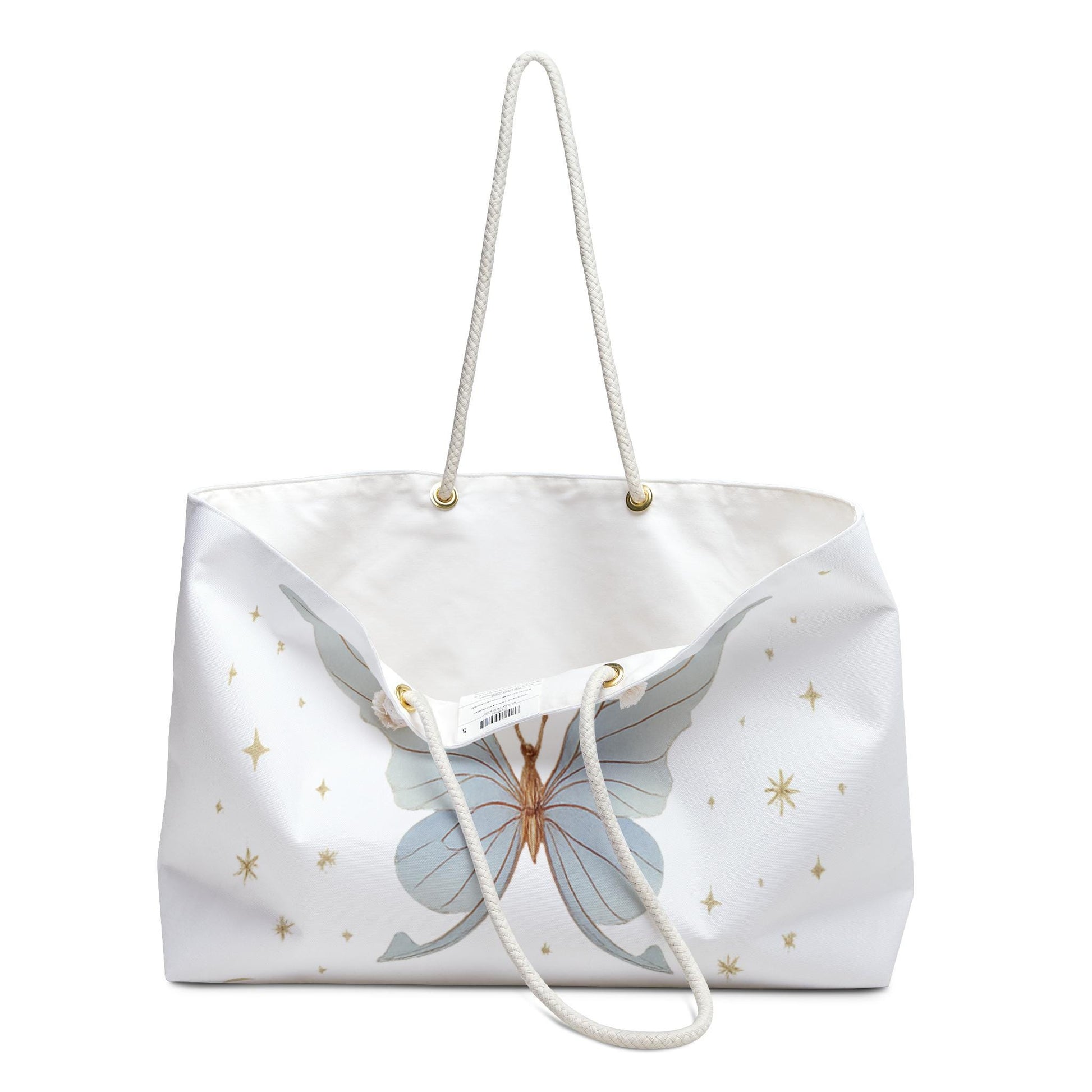 Blue Butterfly Tote Bag Elegant Blue Butterfly Weekender Travel Bag Gifts for Her Happy Mother's Day