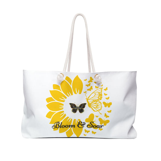 Bloom & Soar Weekender Bag - Trendy Travel Tote, Butterfly Design, Summer Escape, Fitness Gear, Beach Day Essential