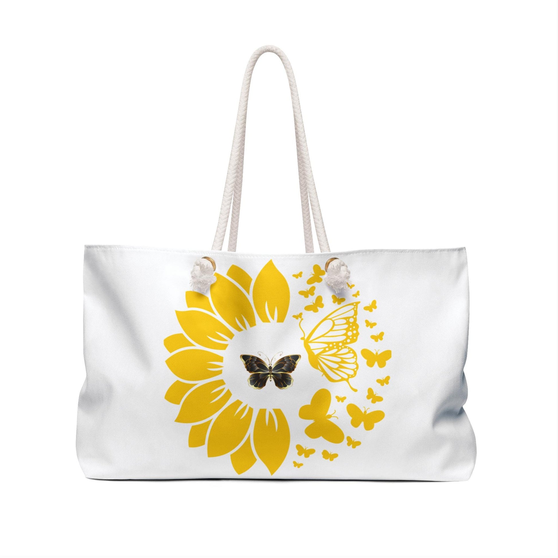 Bloom & Soar Weekender Bag - Trendy Travel Tote, Butterfly Design, Summer Escape, Fitness Gear, Beach Day Essential