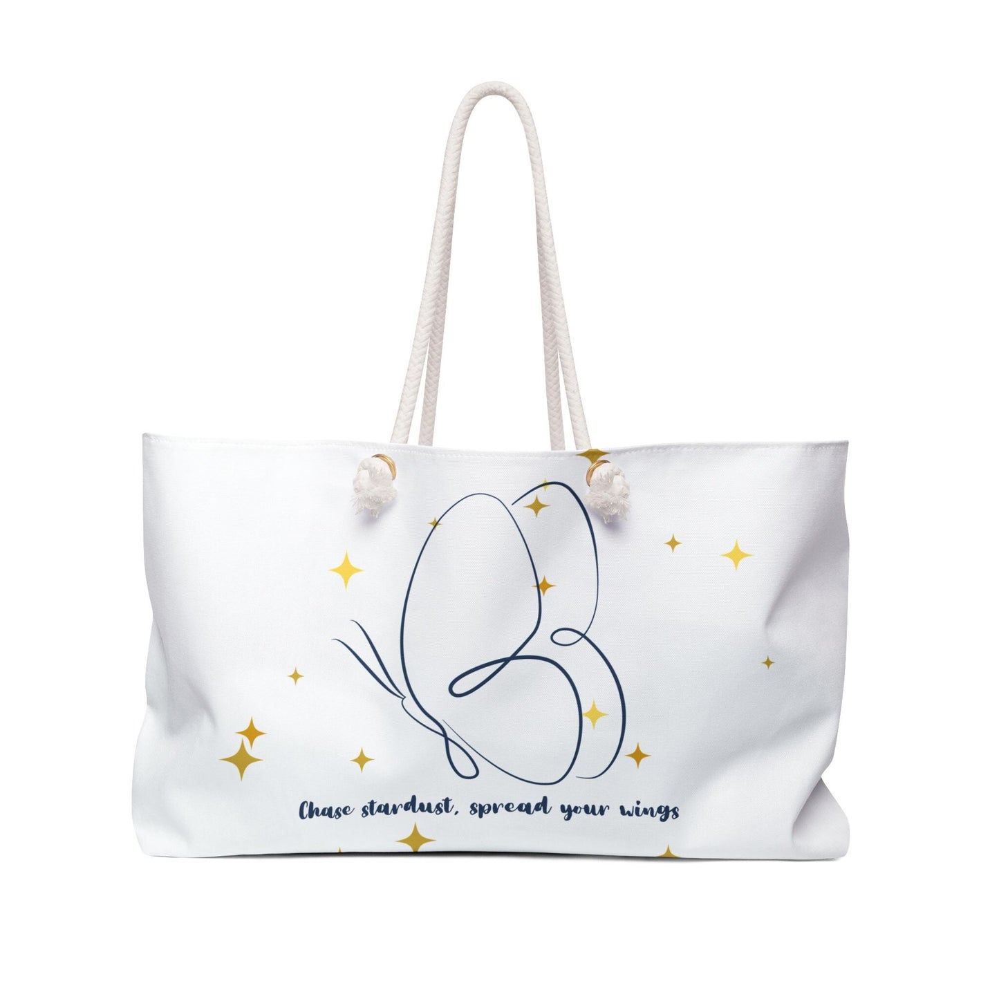 Chase Stardust Weekender Bag | Large Tote for Travel, Beach, Vacation, Gym | Inspirational Gift for Her, Stylish Accessory