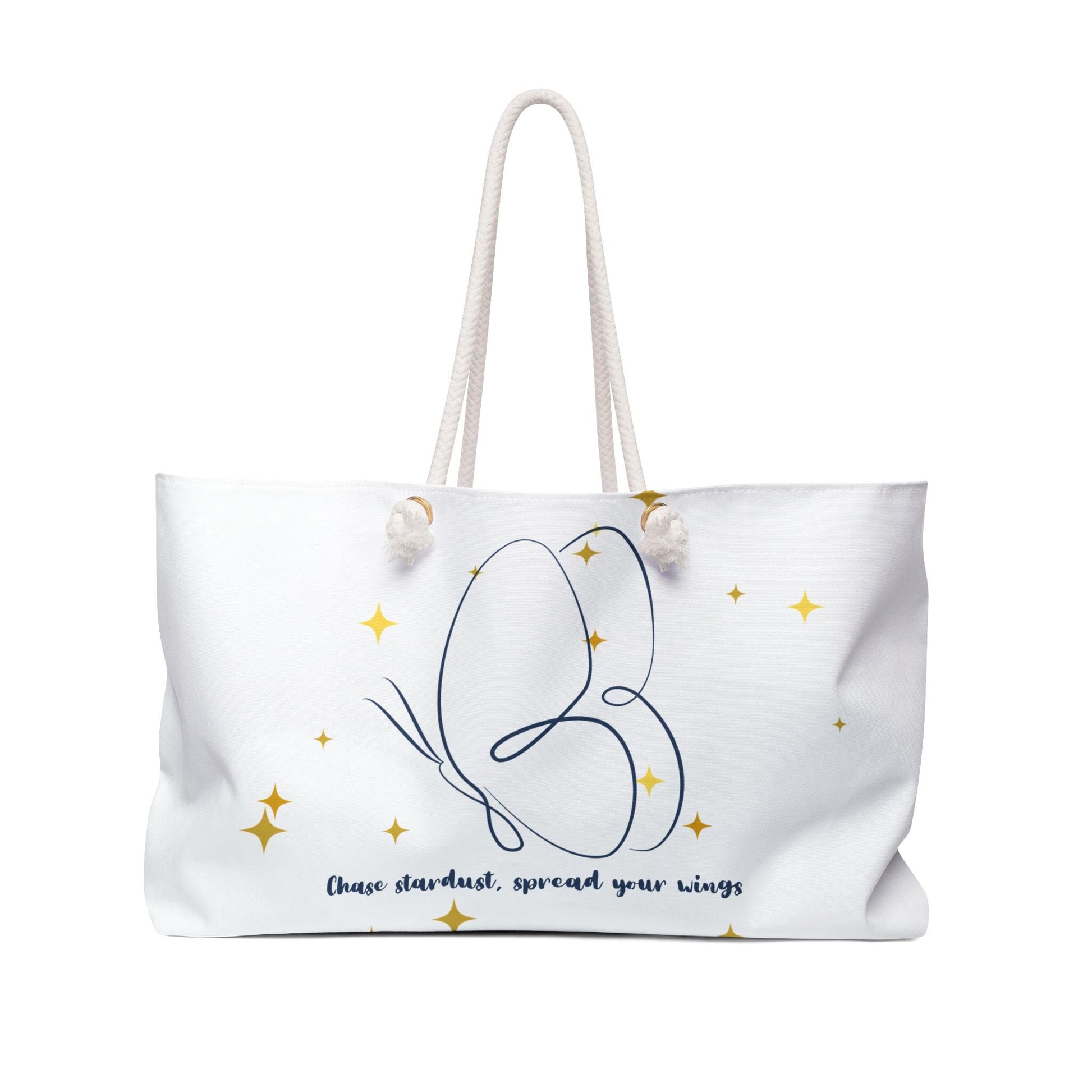 Chase Stardust Weekender Bag | Large Tote for Travel, Beach, Vacation, Gym | Inspirational Gift for Her, Stylish Accessory