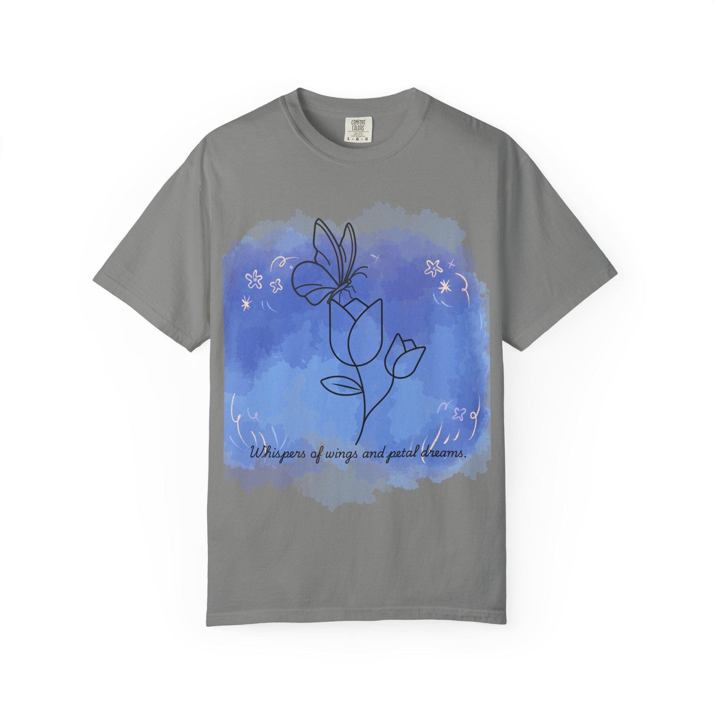 Whispers of Spring Unisex Garment-Dyed T-Shirt, Art Tee, Floral Design, Casual Wear, Gift for Her, Spring Fashion, Nature Lover