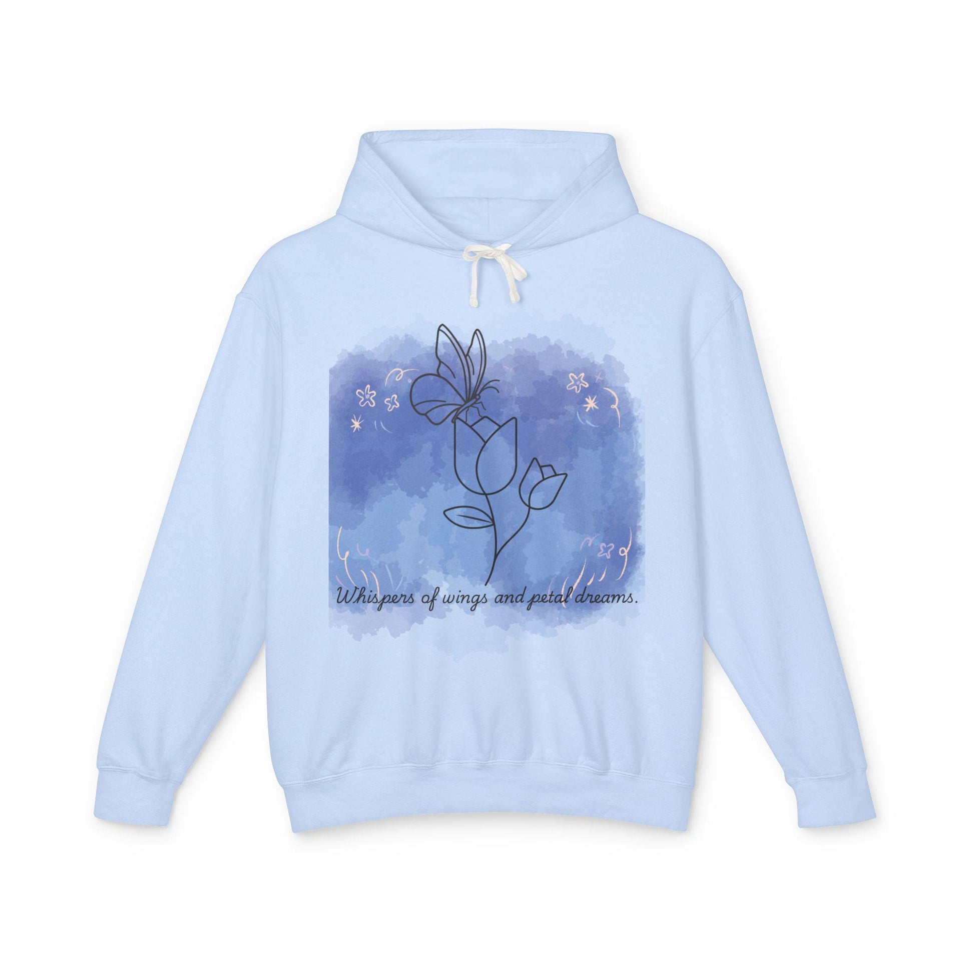 Whimsical Floral Dream Hoodie, Unisex Lightweight Sweatshirt, Perfect for Relaxing, Gift for Nature Lovers, Spring Fashion