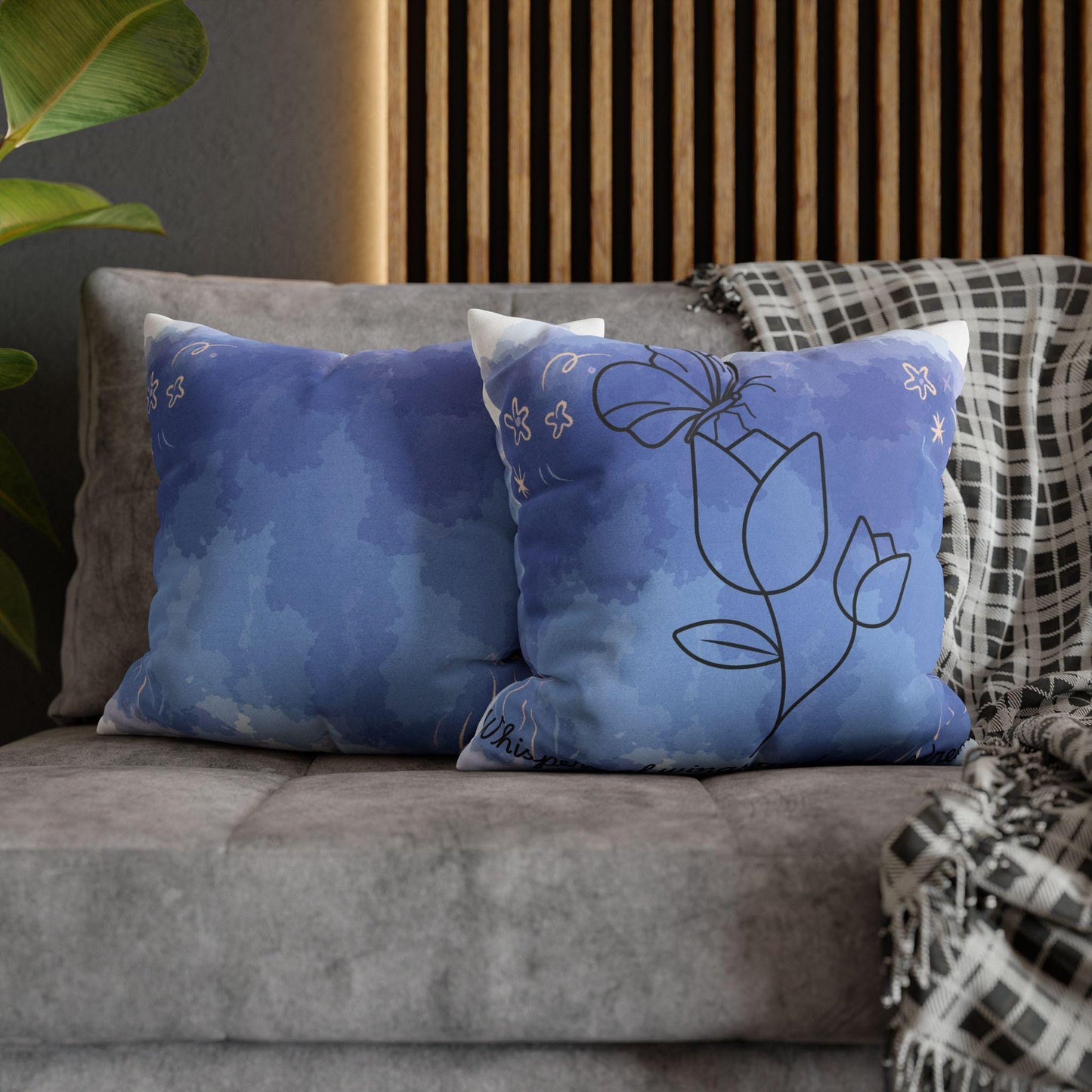 Whimsical Floral Pillowcase, Cozy Decor Gift, Bedroom Accent, Boho Home, Dreamy Atmosphere, Mother's Day