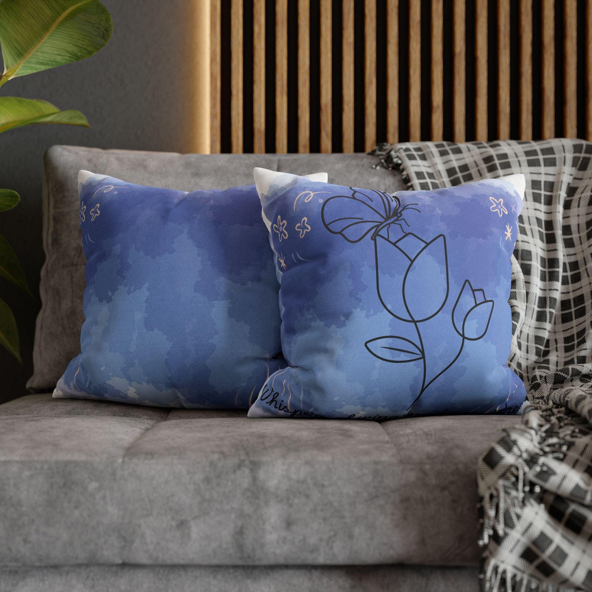 Whimsical Floral Pillowcase, Cozy Decor Gift, Bedroom Accent, Boho Home, Dreamy Atmosphere, Mother's Day