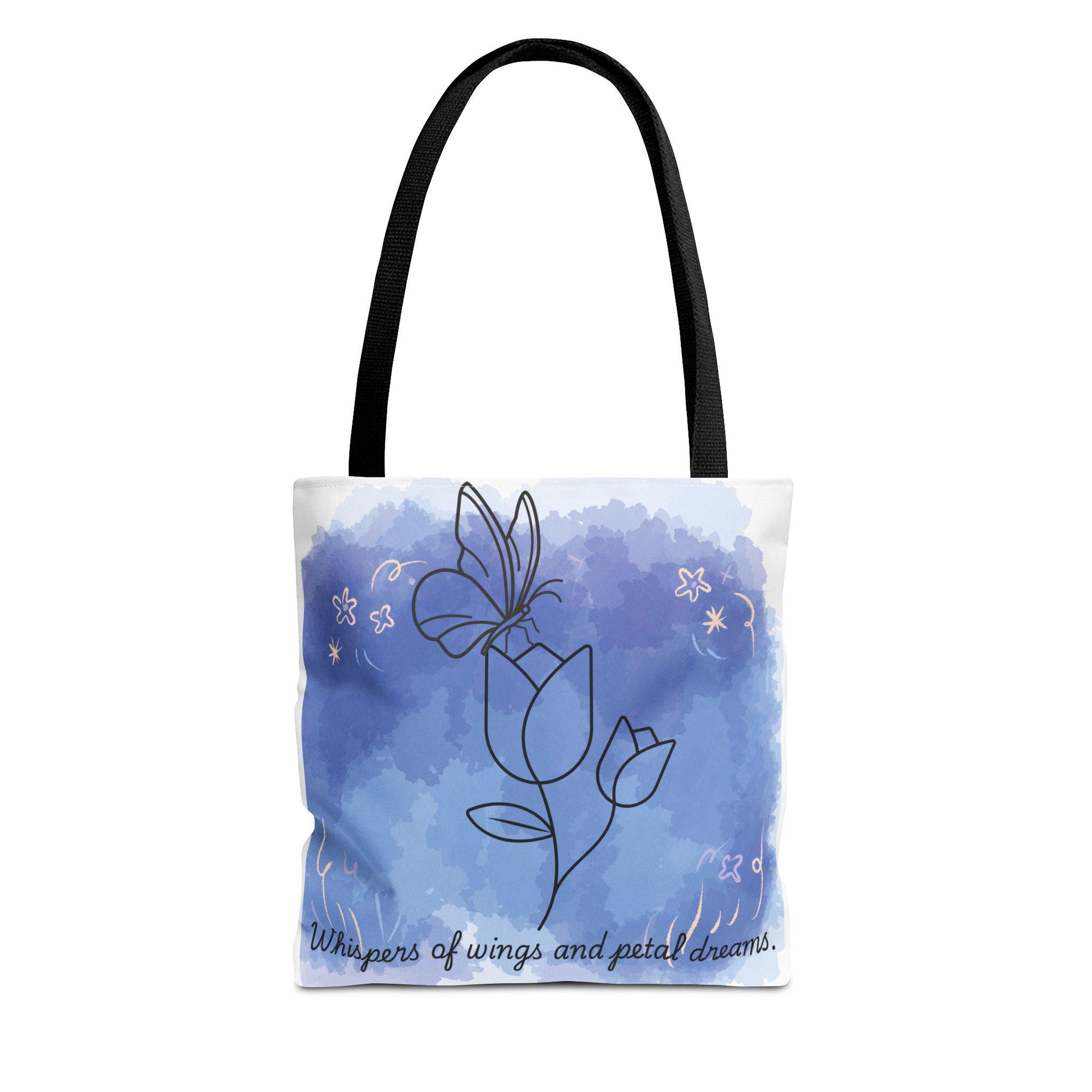Whimsical Floral Tote Bag, Butterfly & Bloom Design, Dreamy Gift, Eco-Friendly Shopper, Perfect for Spring, Beach Bag, Garden Lover