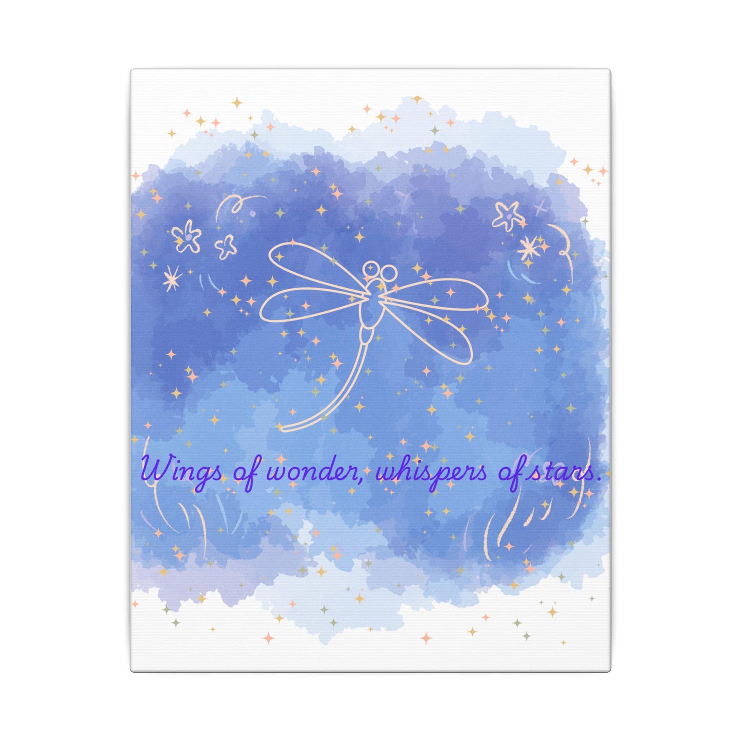 Whimsical Canvas Art Print - Dragonfly Design, Home Decor, Inspirational Wall Art, Gift for Nature Lovers, Nursery Decor