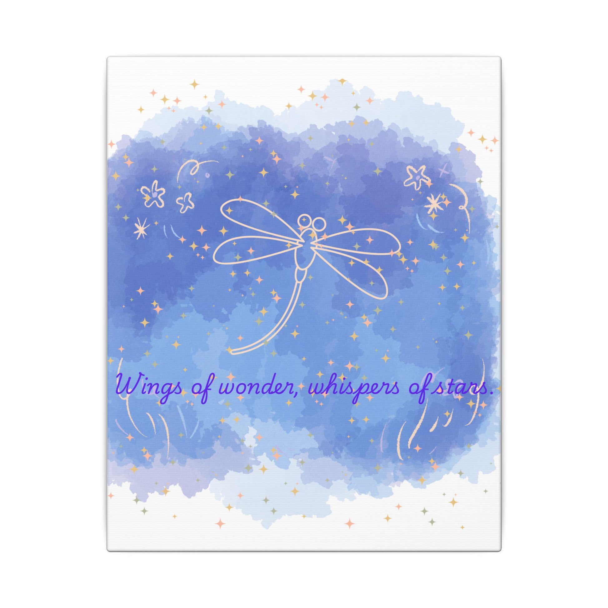 Whimsical Canvas Art Print - Dragonfly Design, Home Decor, Inspirational Wall Art, Gift for Nature Lovers, Nursery Decor