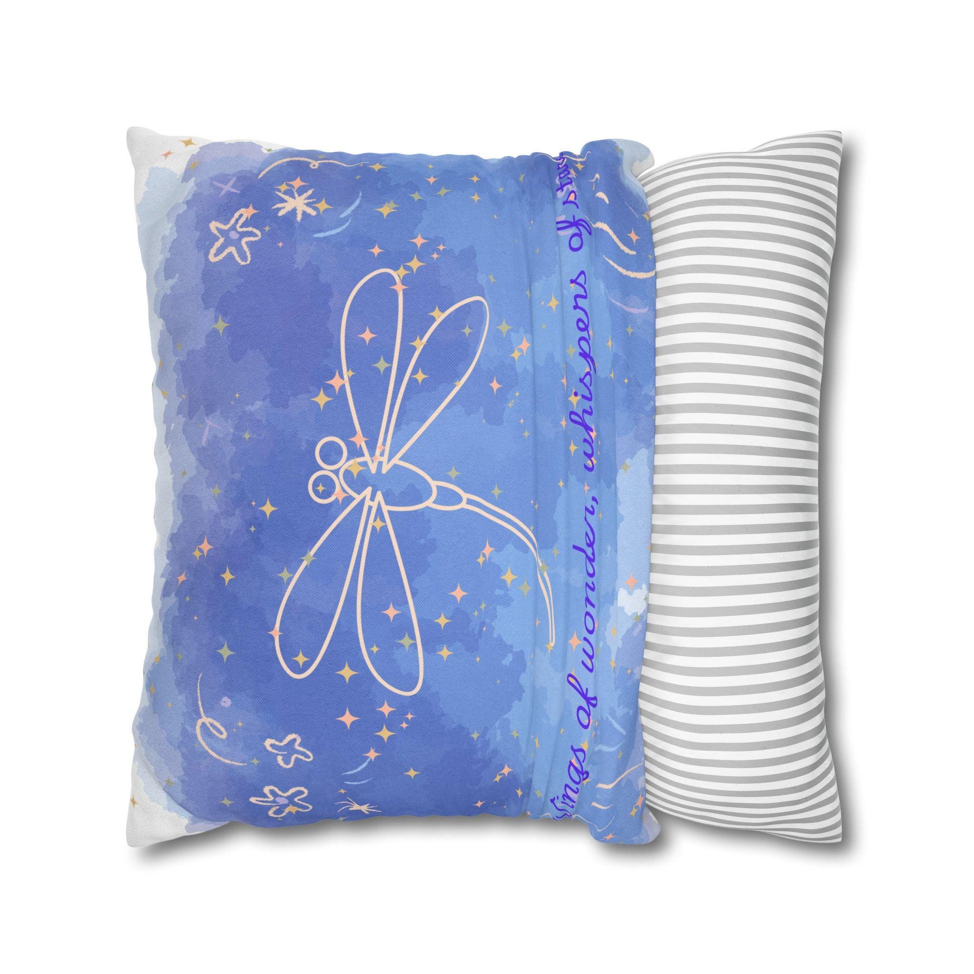 Whimsical Dragonfly Pillowcase - Cozy Home Decor, Gift for Nature Lovers, Dreamy Bedroom Accent, Decorative Cushion Cover, Boho Style