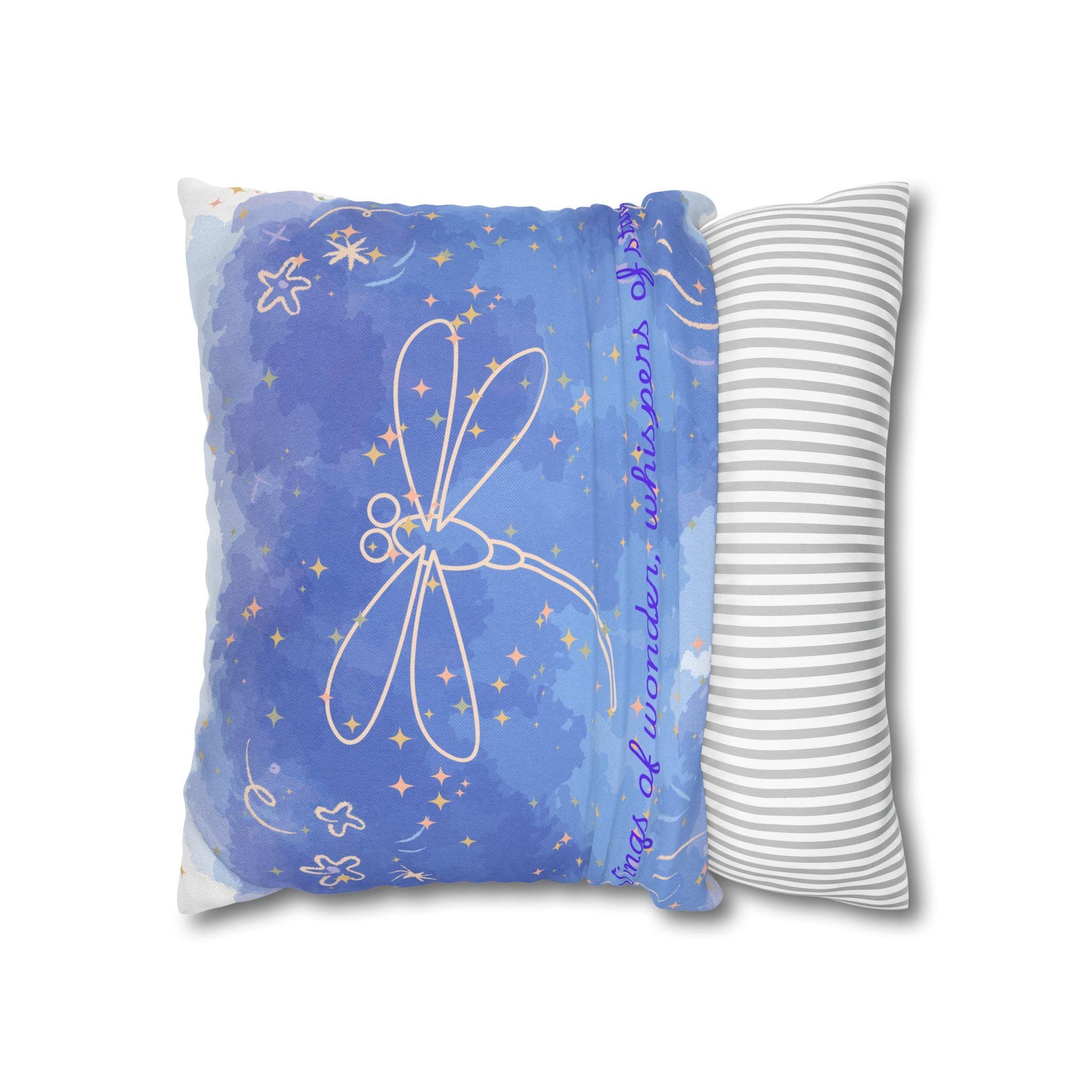 Whimsical Dragonfly Pillowcase - Cozy Home Decor, Gift for Nature Lovers, Dreamy Bedroom Accent, Decorative Cushion Cover, Boho Style