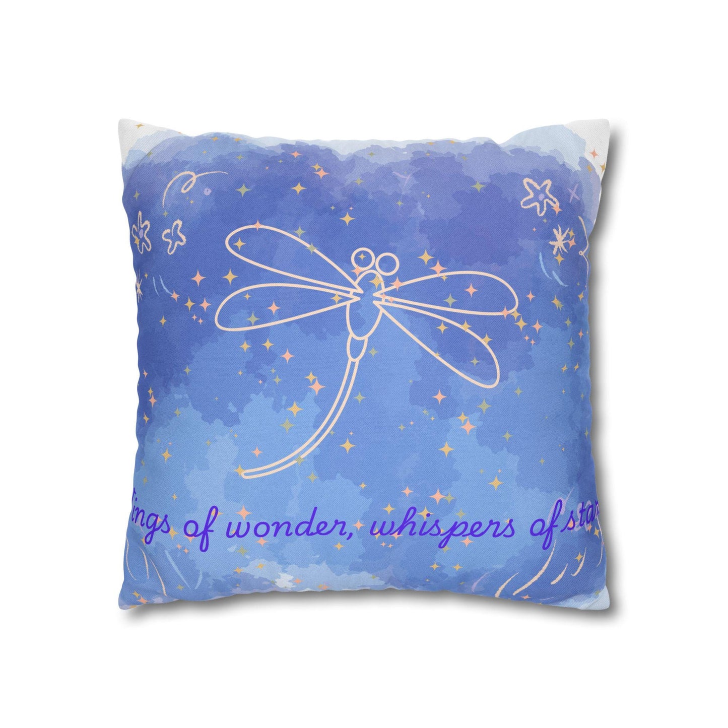 Whimsical Dragonfly Pillowcase - Cozy Home Decor, Gift for Nature Lovers, Dreamy Bedroom Accent, Decorative Cushion Cover, Boho Style