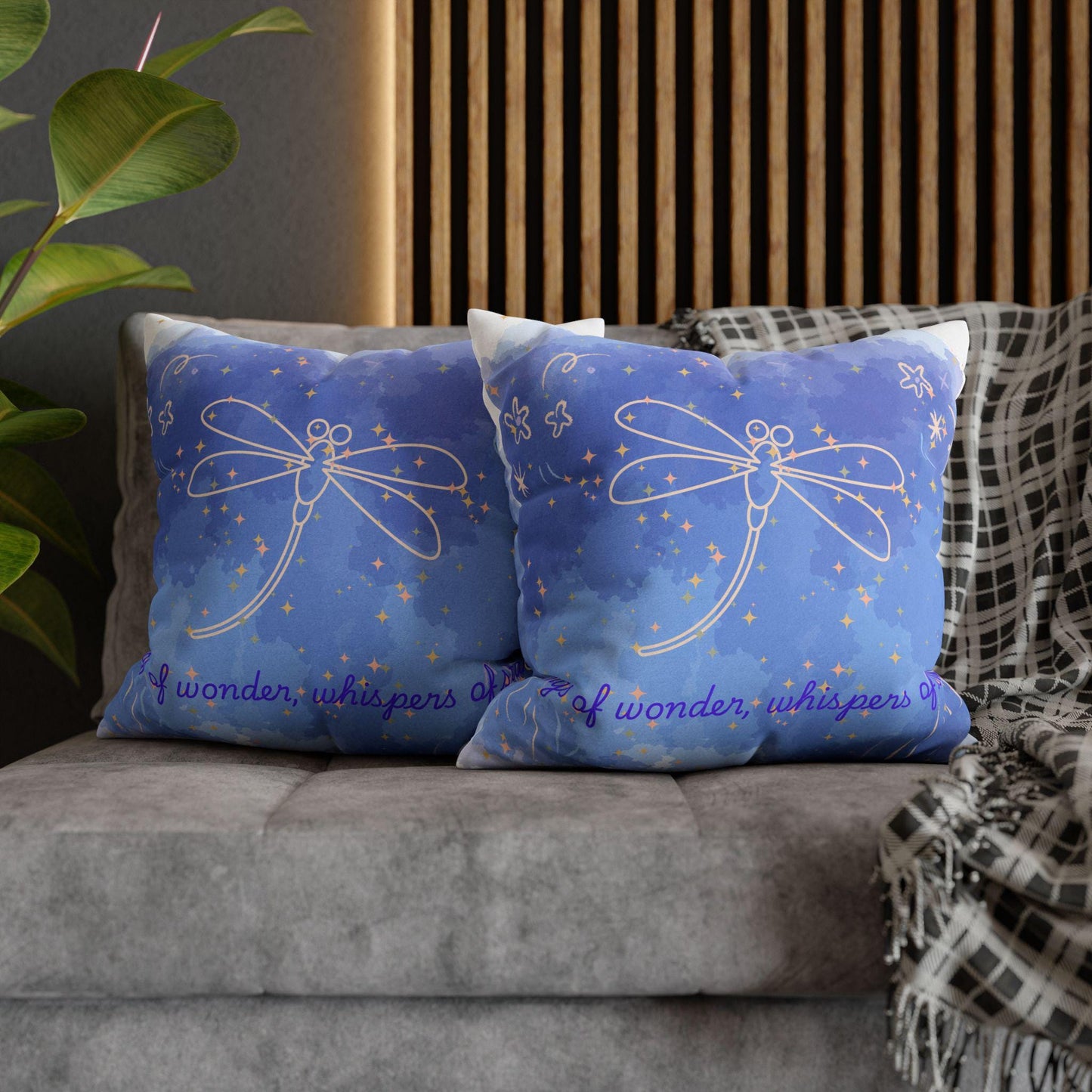 Whimsical Dragonfly Pillowcase - Cozy Home Decor, Gift for Nature Lovers, Dreamy Bedroom Accent, Decorative Cushion Cover, Boho Style