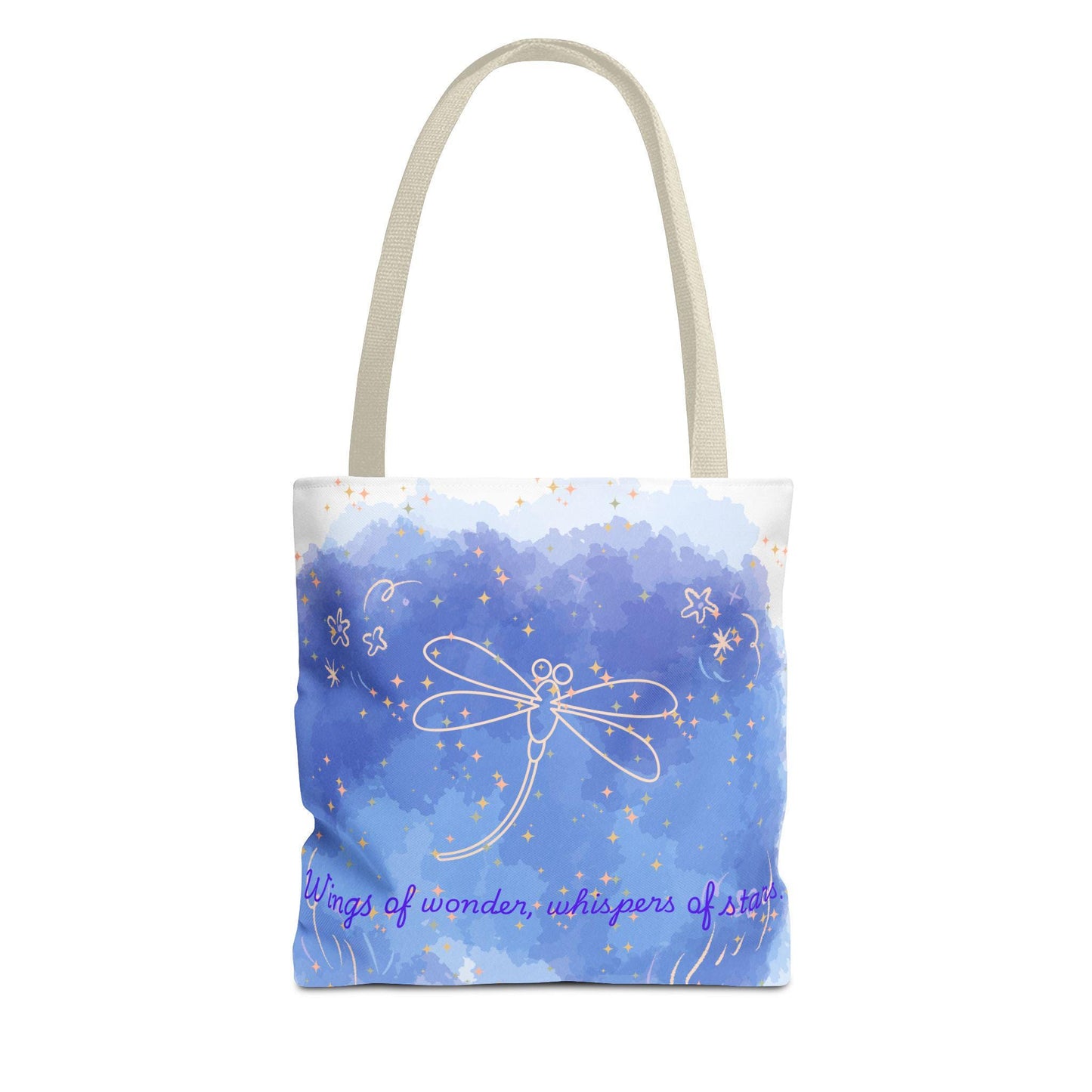 Whimsical Dragonfly Tote Bag, Eco-Friendly Shopping Bag, Gift for Nature Lovers, Summer Outings, Art-Inspired Carry-All