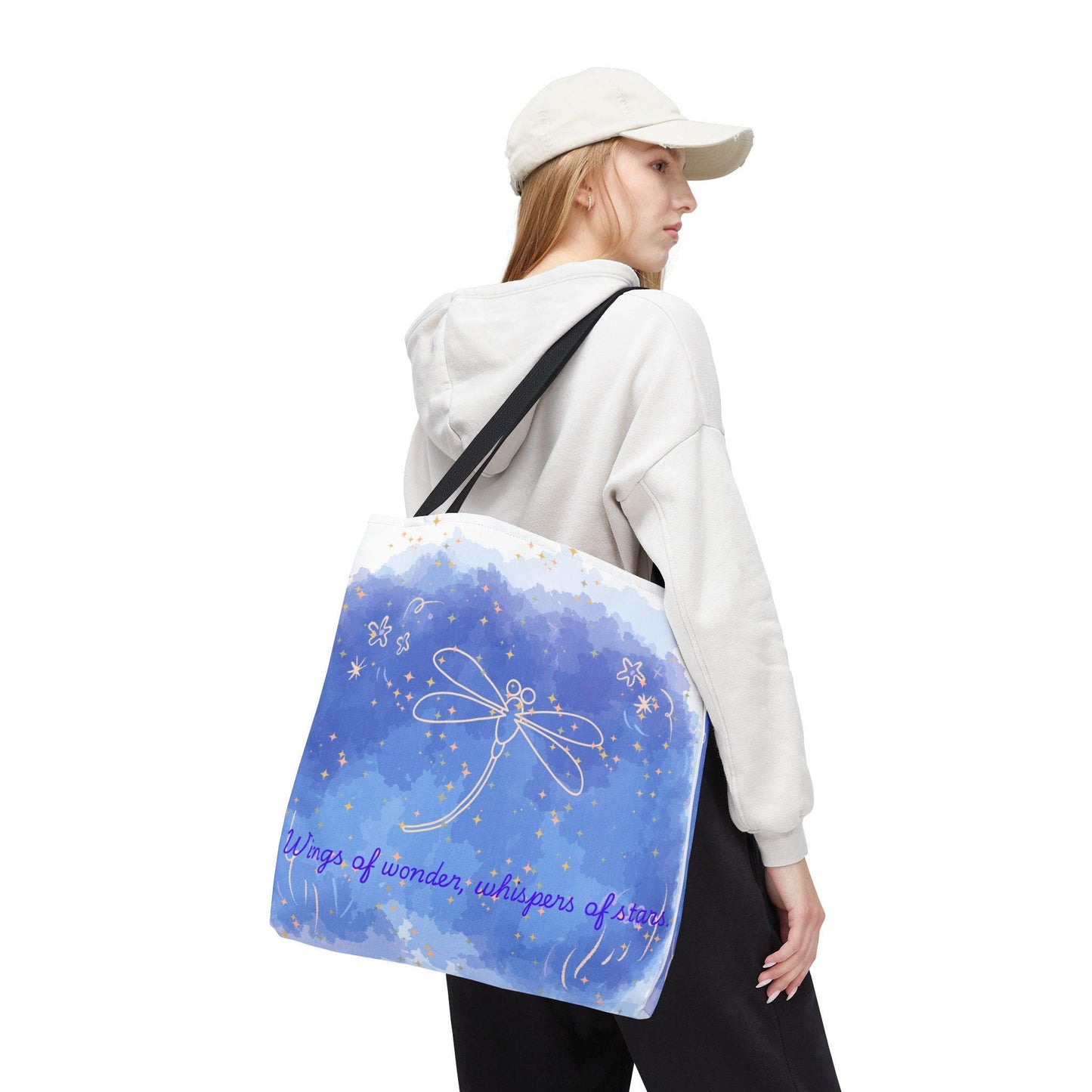 Whimsical Dragonfly Tote Bag, Eco-Friendly Shopping Bag, Gift for Nature Lovers, Summer Outings, Art-Inspired Carry-All