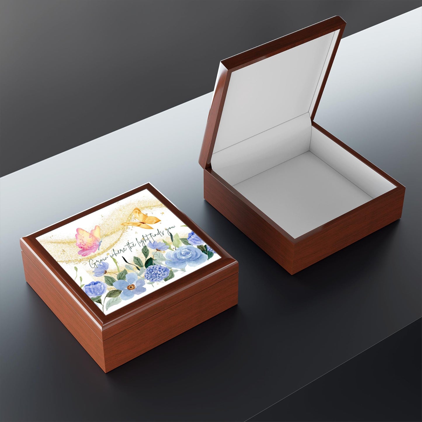 Butterfly Floral Jewelry Box