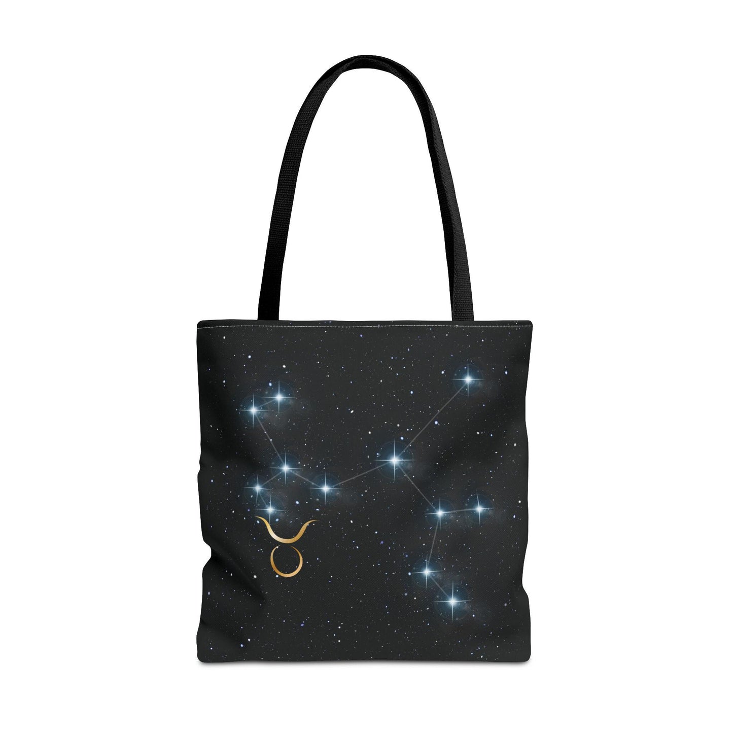 Zodiac Tote Bag with Taurus Constellation Design, Astrology Gift, Celestial Shopping Bag, Horoscope Birthday Present, Starry Night Style