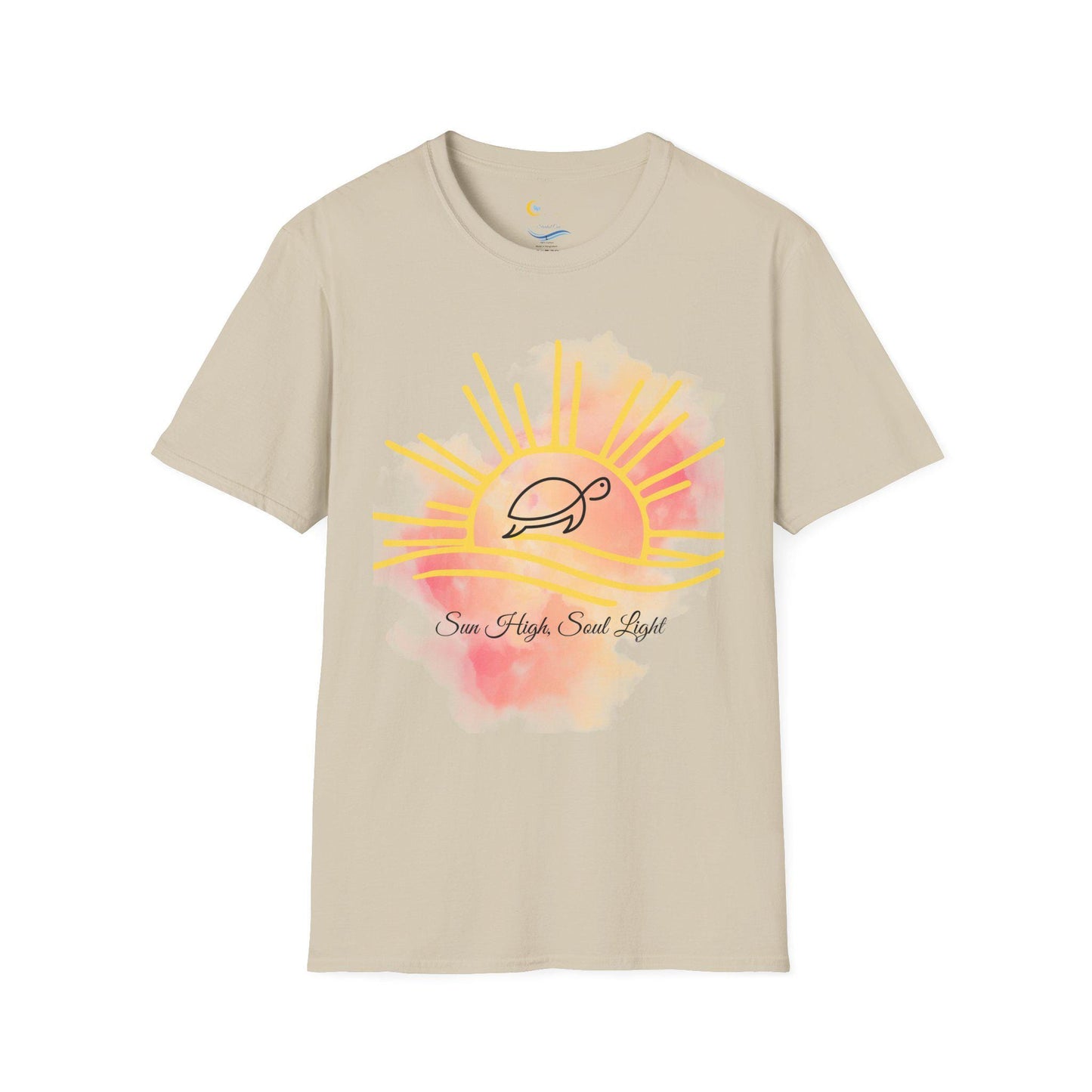 Sea Turlte Sun Tee-Vibrant Ocean Sunset Graphic T-Shirt -Beachy Coastal Shirt- Sea Life Shirt Summer Nature Shirt-Uni-sex Eco Tee