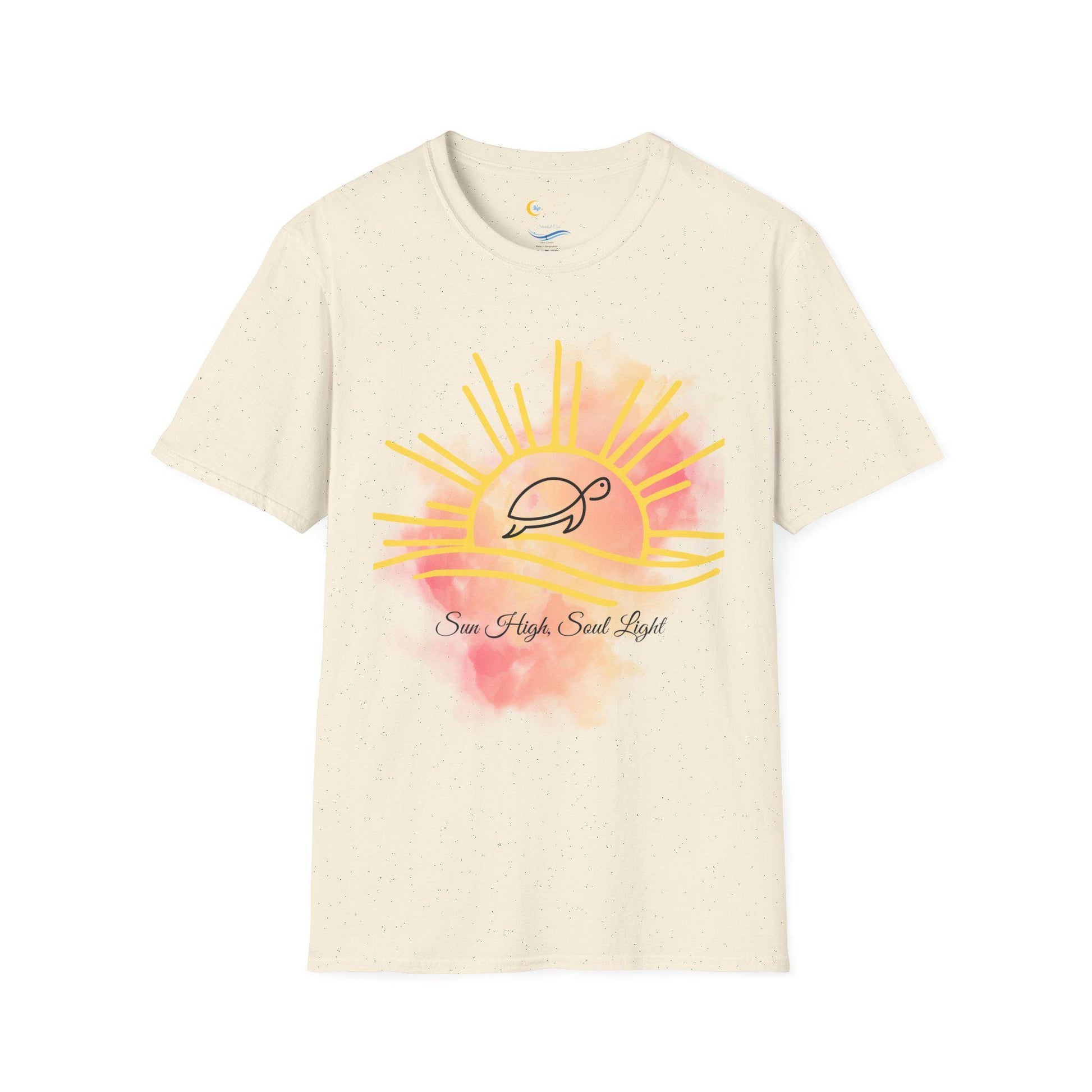 Sea Turlte Sun Tee-Vibrant Ocean Sunset Graphic T-Shirt -Beachy Coastal Shirt- Sea Life Shirt Summer Nature Shirt-Uni-sex Eco Tee