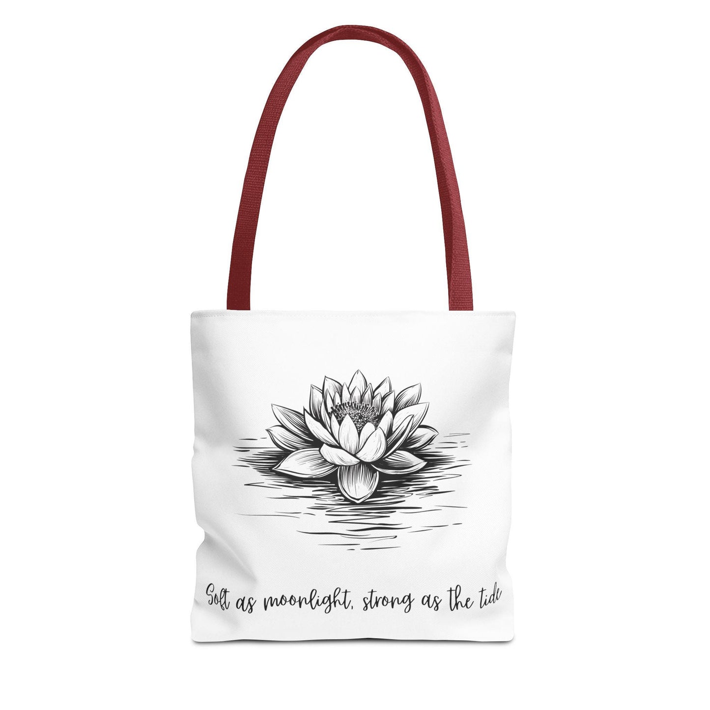 Lotus Inspiring Tote Bag - Eco-Friendly, Motivational Gift, Beach Essentials, Reusable Grocery Bag, Yoga & Meditation
