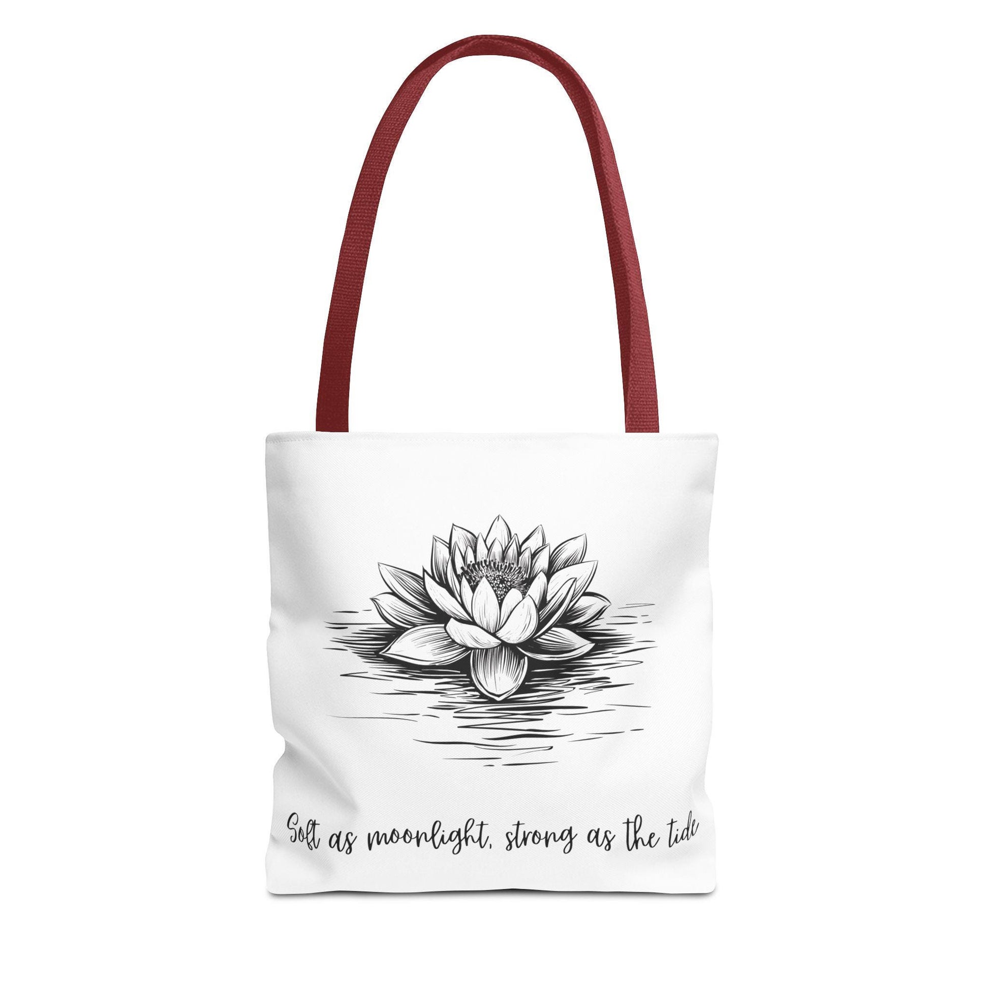 Lotus Inspiring Tote Bag - Eco-Friendly, Motivational Gift, Beach Essentials, Reusable Grocery Bag, Yoga & Meditation