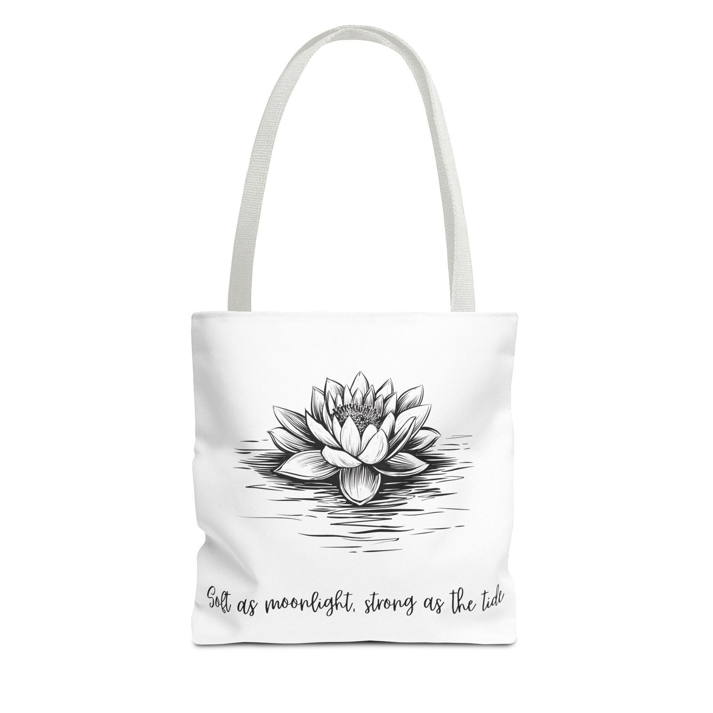 Lotus Inspiring Tote Bag - Eco-Friendly, Motivational Gift, Beach Essentials, Reusable Grocery Bag, Yoga & Meditation