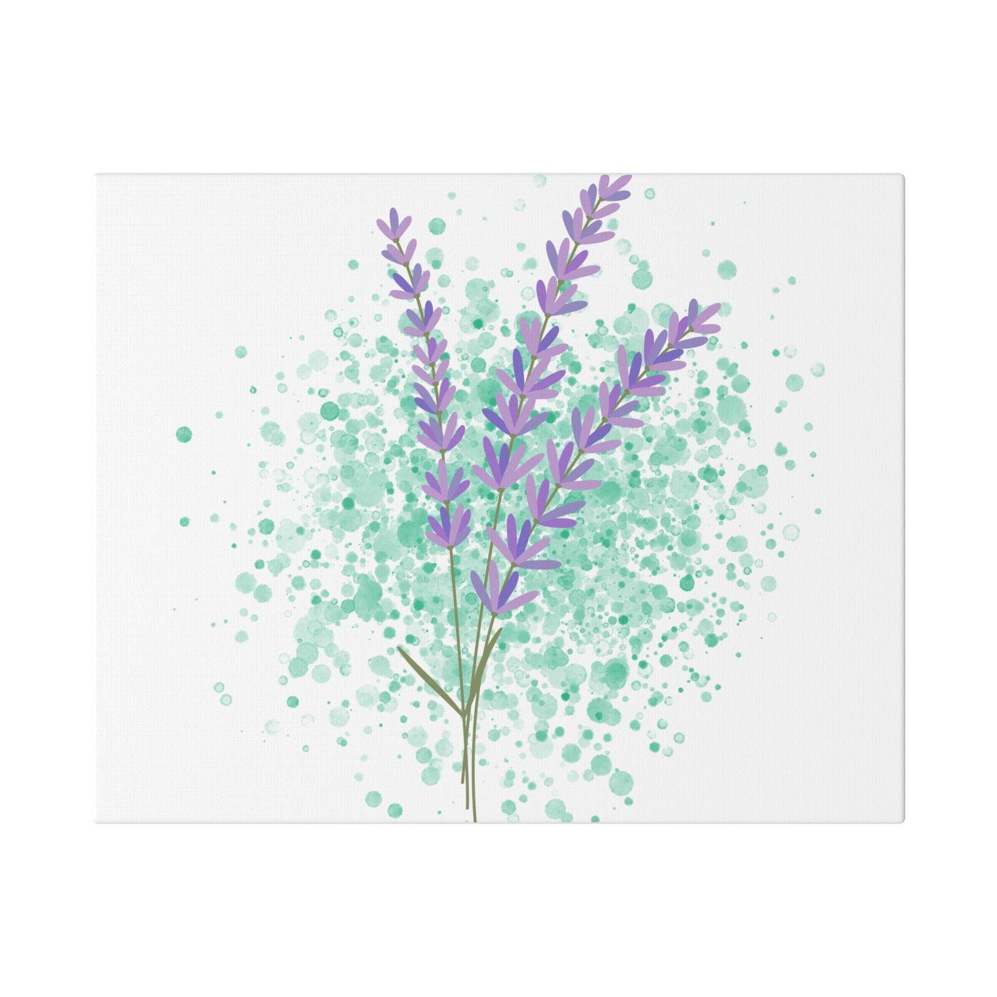 Floral Stretched Canvas Wall Art - Lavender Artwork for Home Decor, Gift for Her, Mother's Day Decoration, Nature Lover's Art, Minimalist