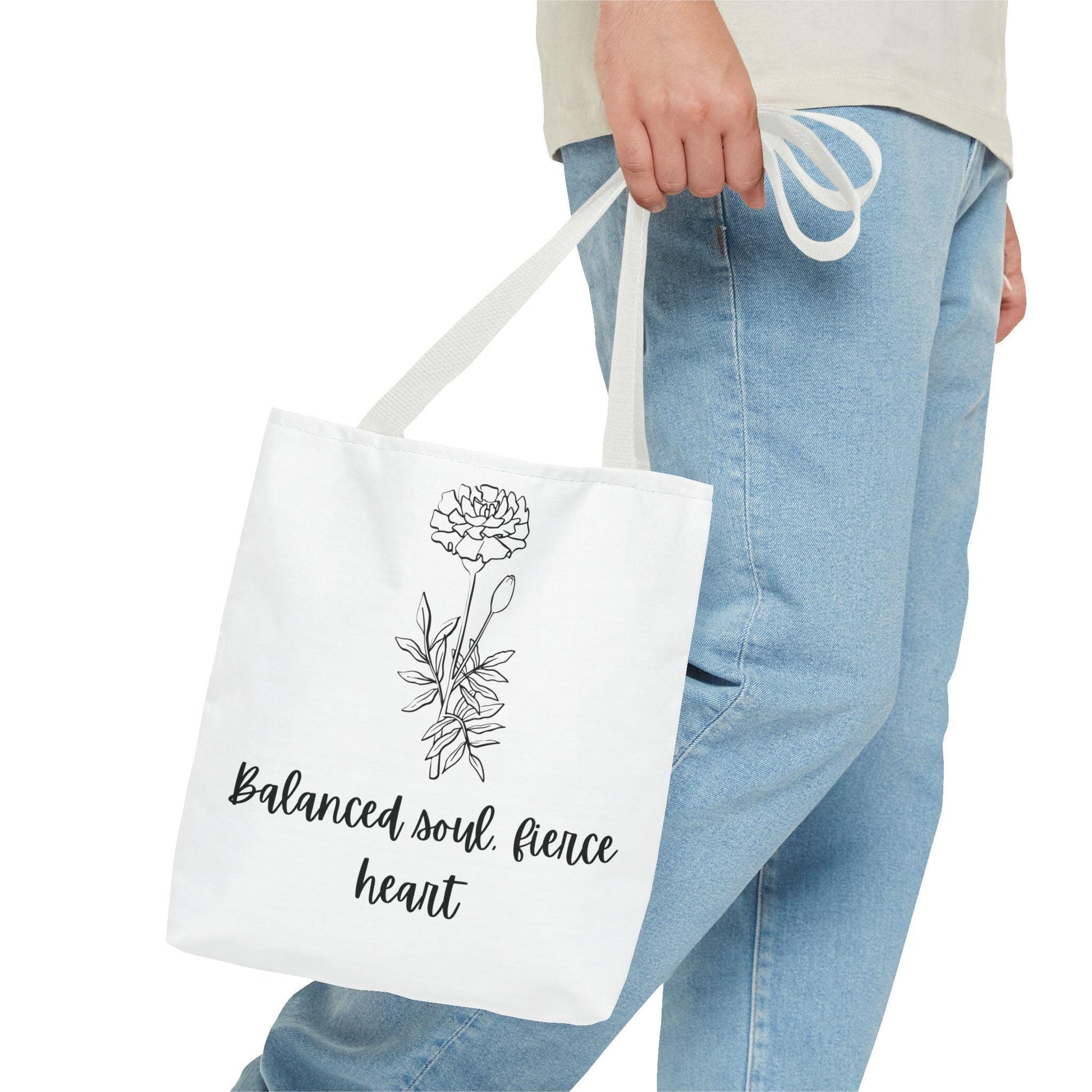 Marigold Floral Tote Bag, Gift for Women, October Birthday,Nature Lover, Eco-Friendly Bag, Casual Everyday Use, Mothers Day Gift