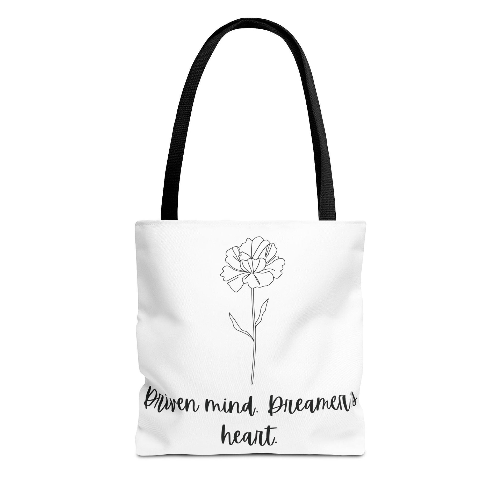 January Birth Flower Gift Floral Motivational Tote Bag, Inspirational Gift, Carnation Beach Bag, Eco-Friendly Tote Gift for Her